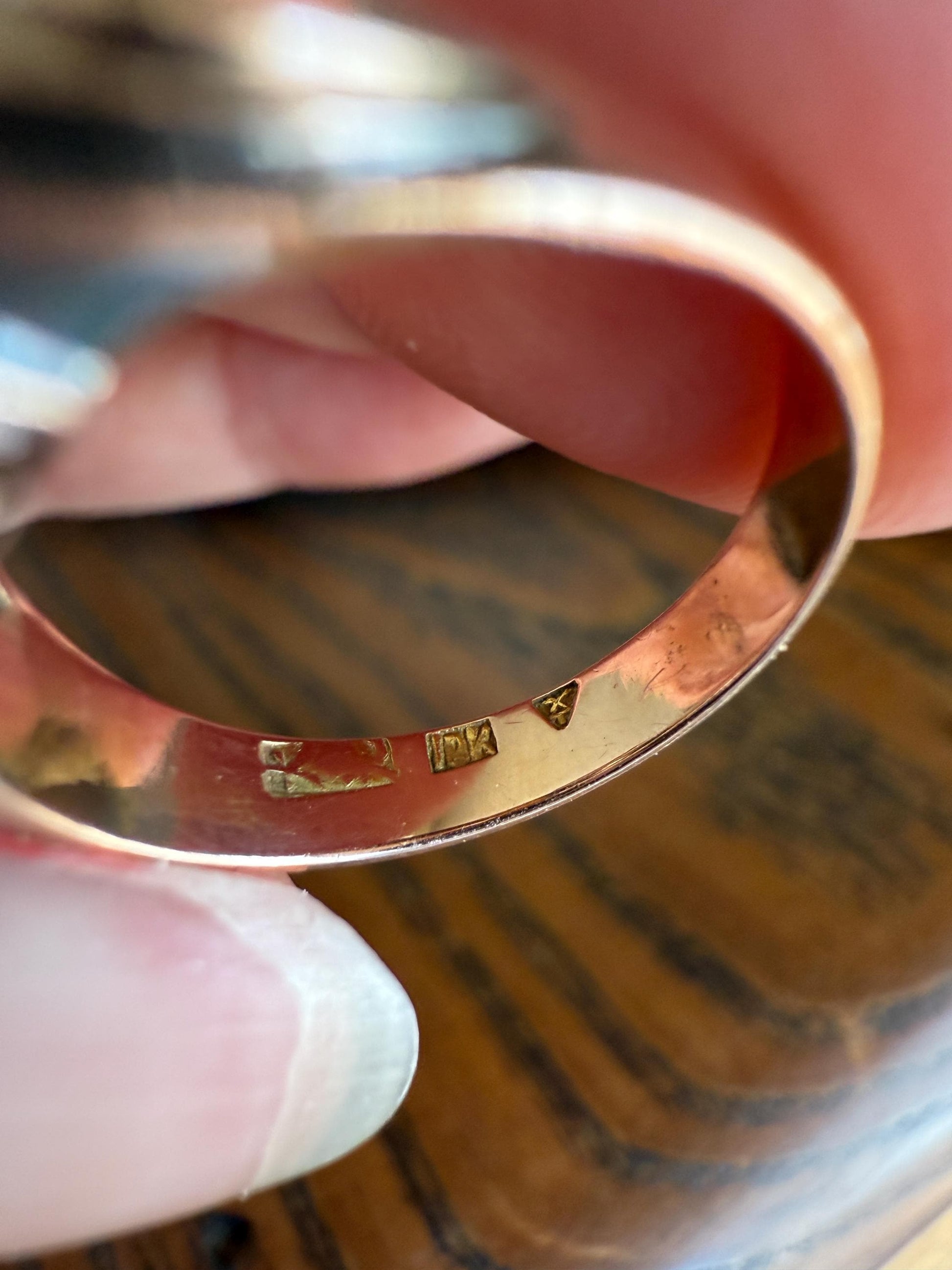 Floral .5 Carat Old Mine Cut Diamond 18k Gold Rosy Antique Solitaire Ring Square Bezel Unique Chunky Engagement Wedding