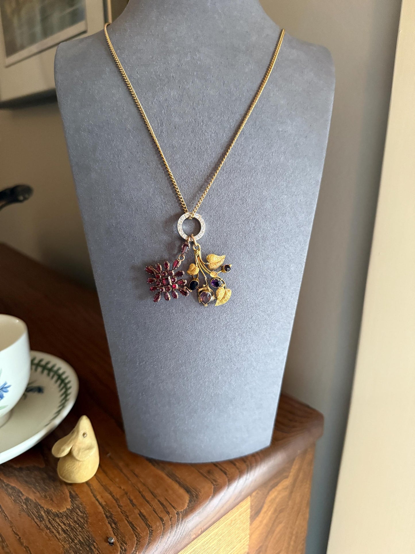 OPENING Art Deco 13 Diamond Encrusted Hinged Bale Circle Pendant Charm Holder Useful Original Parts Findings Vintage Connector