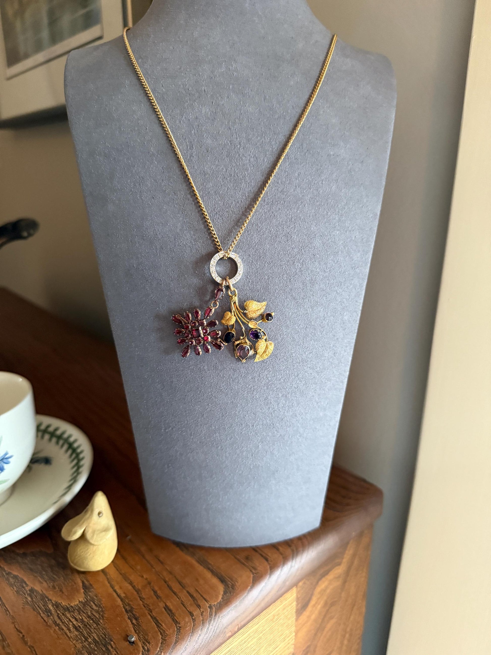 OPENING Art Deco 13 Diamond Encrusted Hinged Bale Circle Pendant Charm Holder Useful Original Parts Findings Vintage Connector