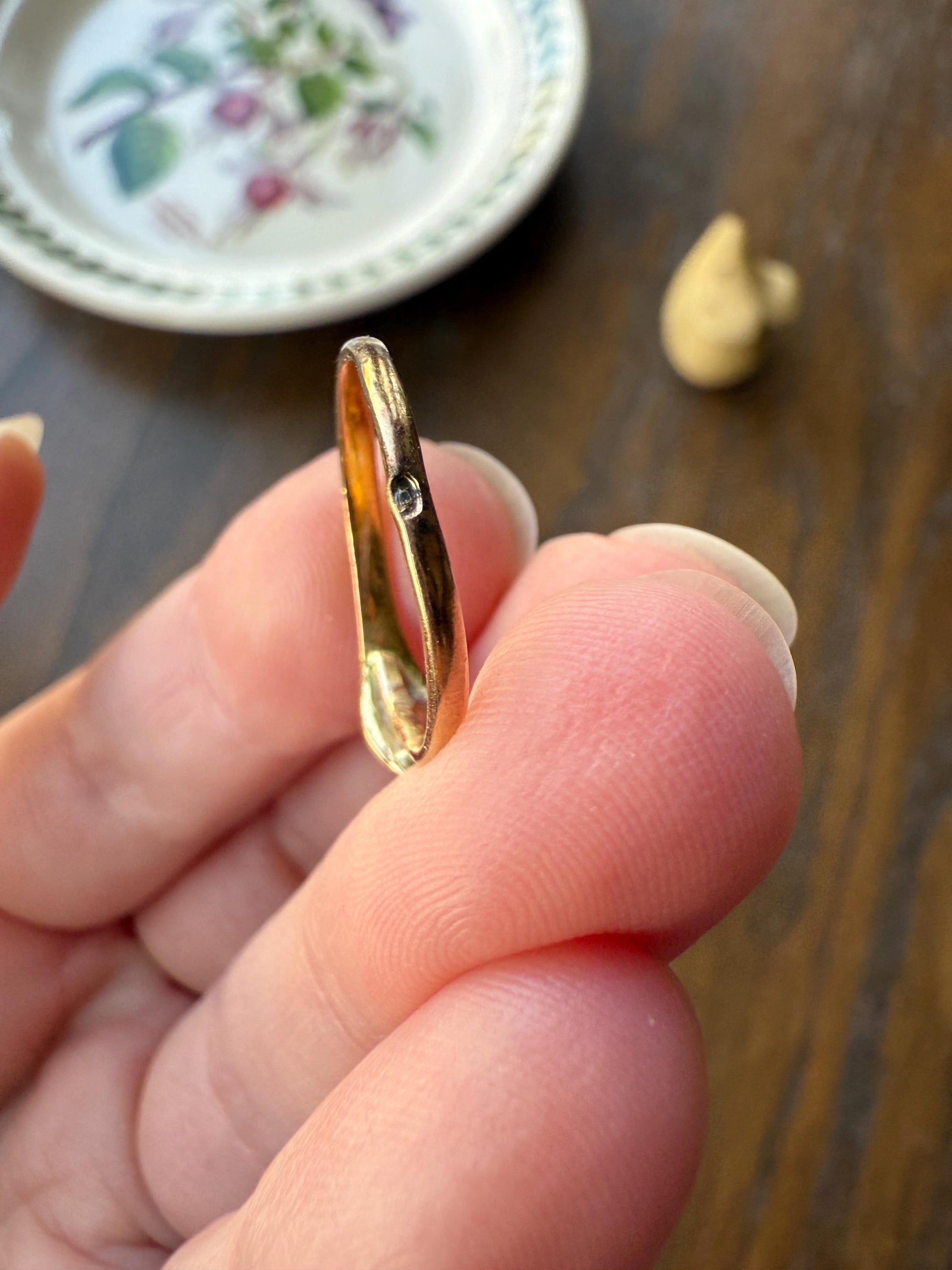Ouroboros SNAKE Antique 18k Gold French Figural Ring Stackable Animal Band