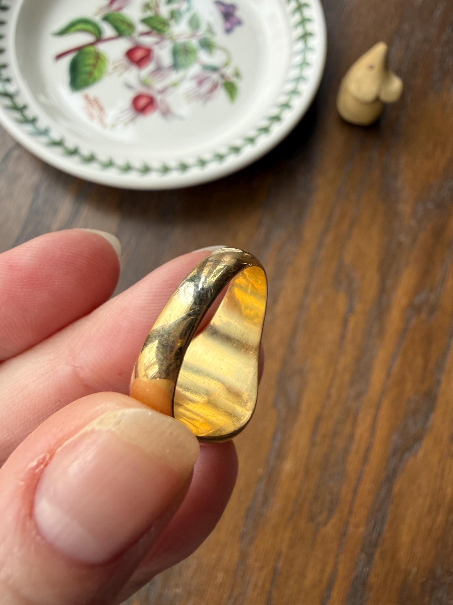 ACORNS True Faith Genuine Trust 18k Gold Count CROWN French Nobility Antique Shield SIGNET Ring Heraldic Crest Chunky Coat of Arm Man Unisex