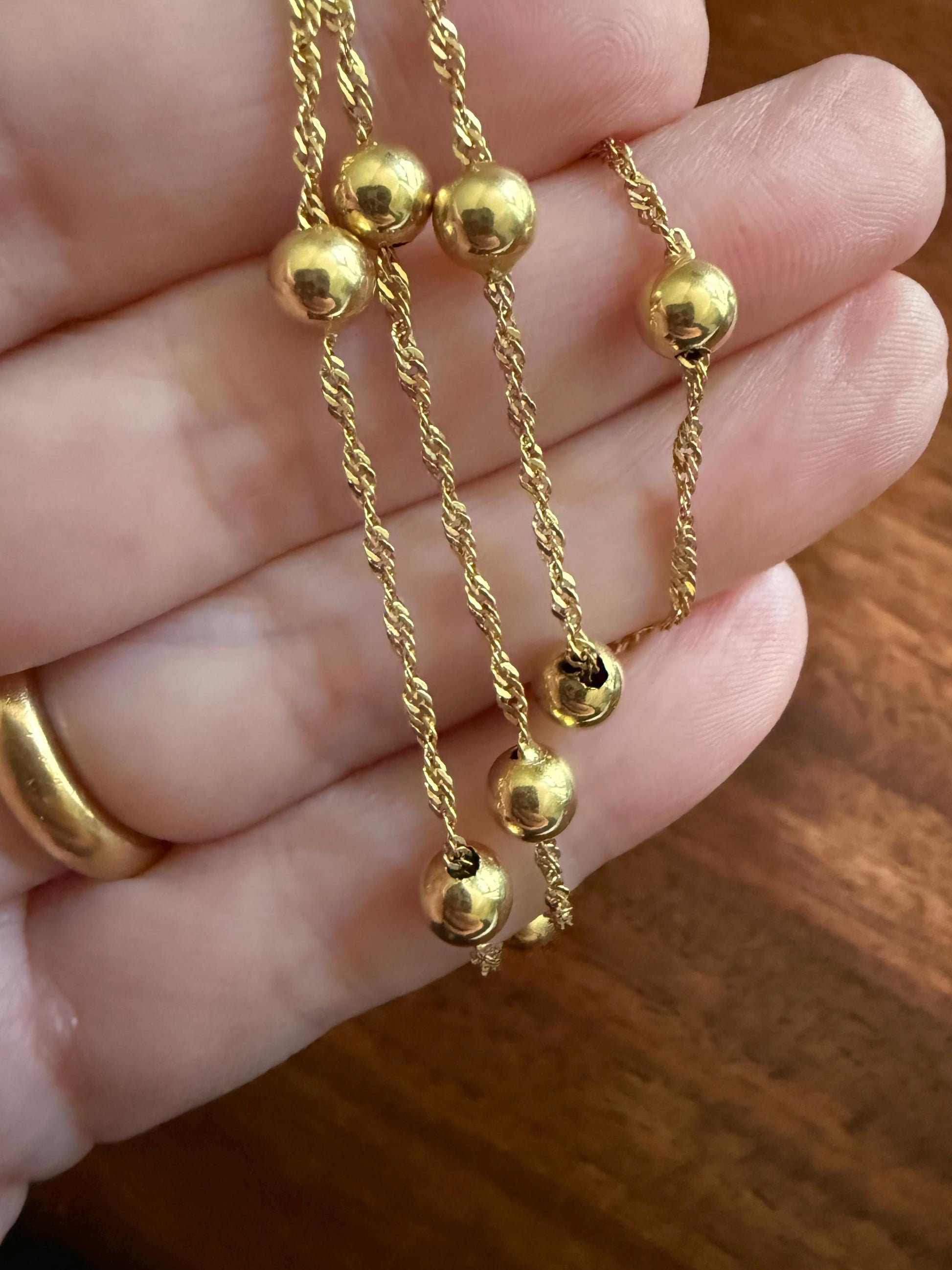 Vintage 73 Bezel Set 3.6 Carats Diamond Riviera Eternity Tennis Chain 18k White Gold Necklace French 16" Minimalist Geometric Layering VTG