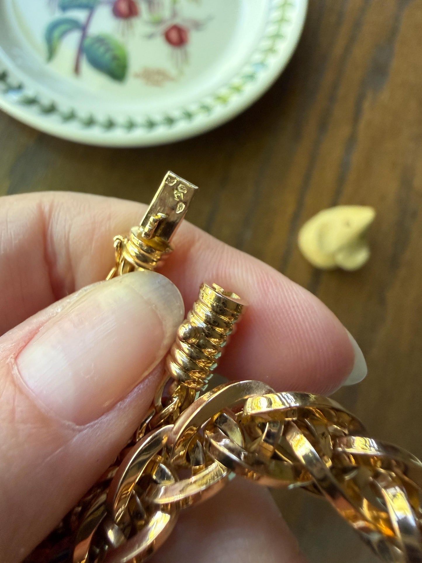 Extra Chunky Older Vintage To Antique Braided 27g 18k Gold Chain French Necklace Graduated Foxtail Box Links 3D Heavy Shimmer