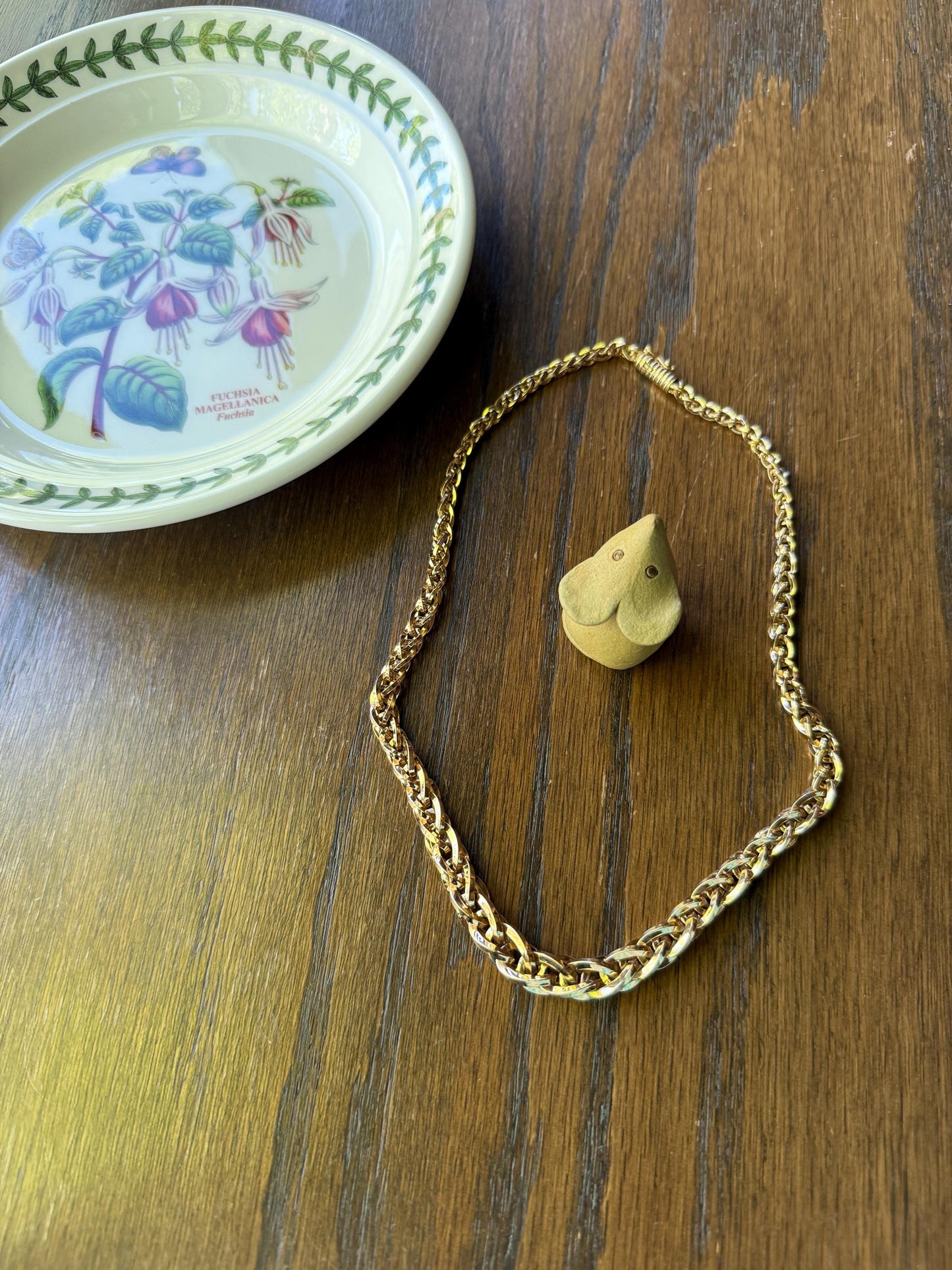 Extra Chunky Older Vintage To Antique Braided 27g 18k Gold Chain French Necklace Graduated Foxtail Box Links 3D Heavy Shimmer
