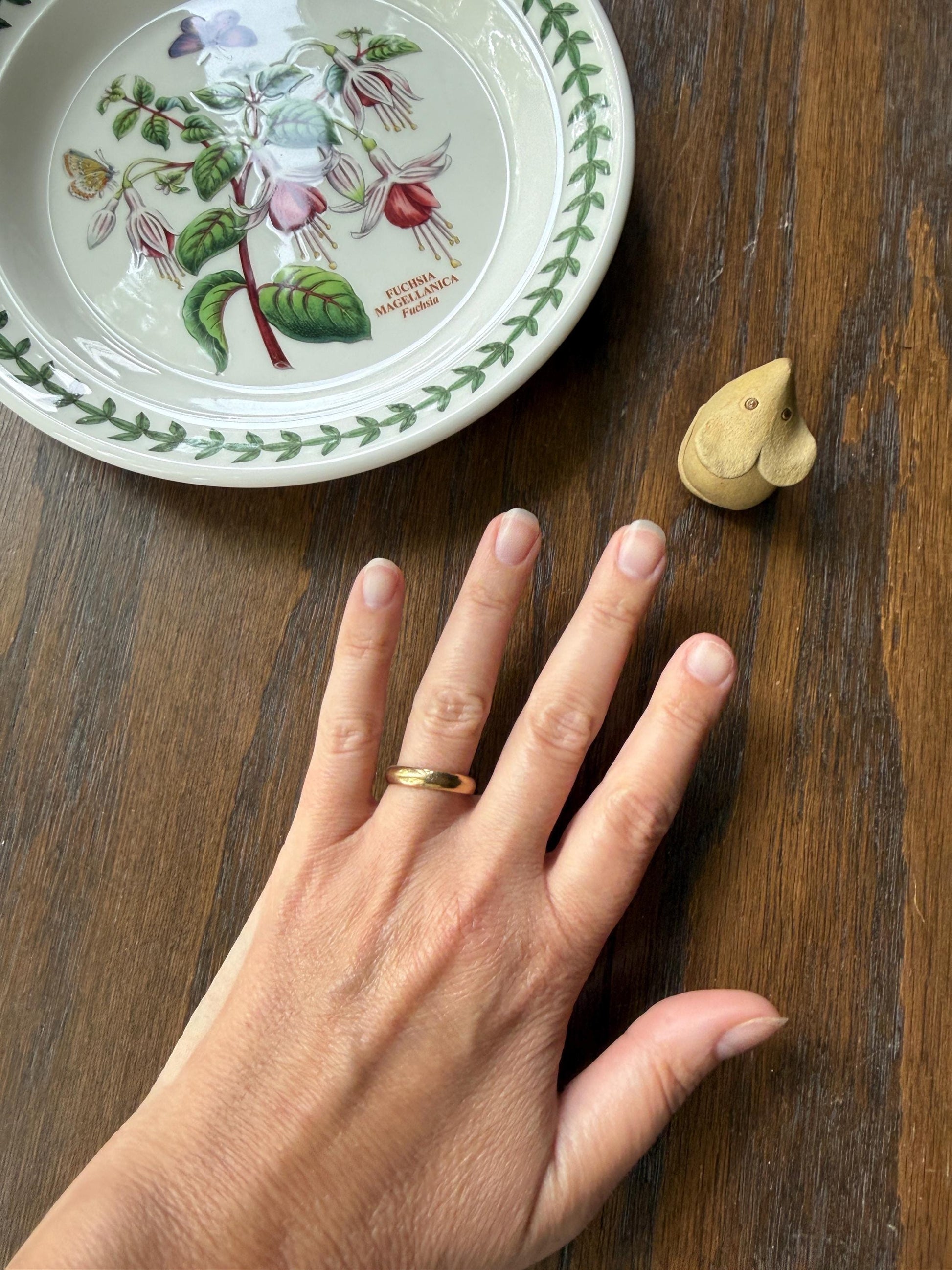 DATED Engraved 1918 July 22 French Antique Wedding Band Solid 18k Gold Unisex Ring Stacker