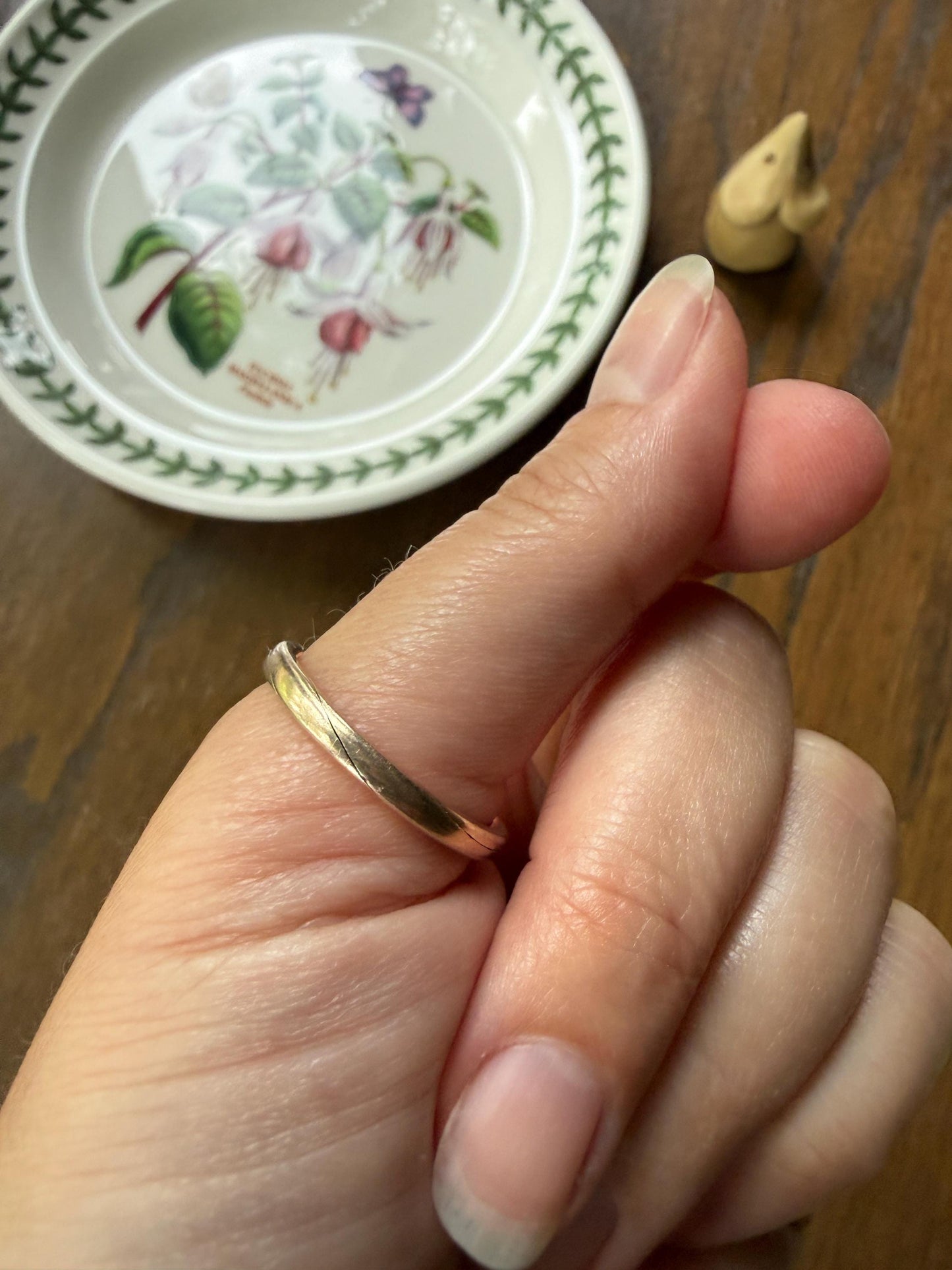 DATED 1851 Early VICTORIAN French Antique 18k Gold GIMMEL Large Unisex Wedding Band Skinny Puzzle RiNG Donut Stacker Comfort Fit Georgian