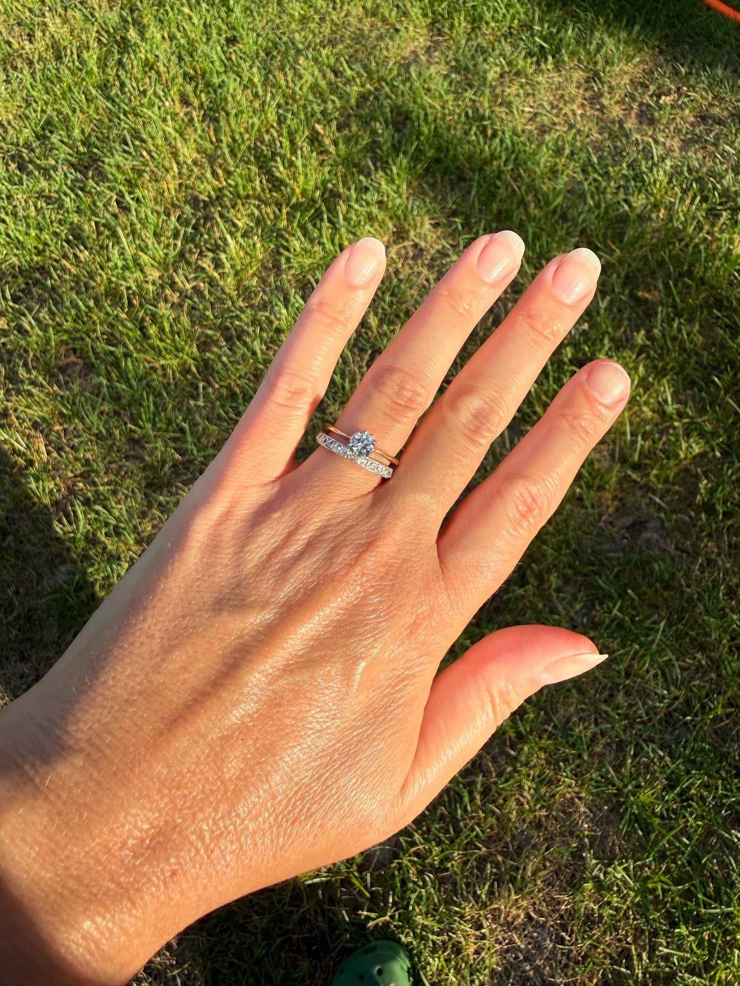 Antique Natural .7 Carat Old Mine Cut Diamond Eye Clean Solitaire 18k Gold Edwardian Victorian Original Engagement Ring Stacker