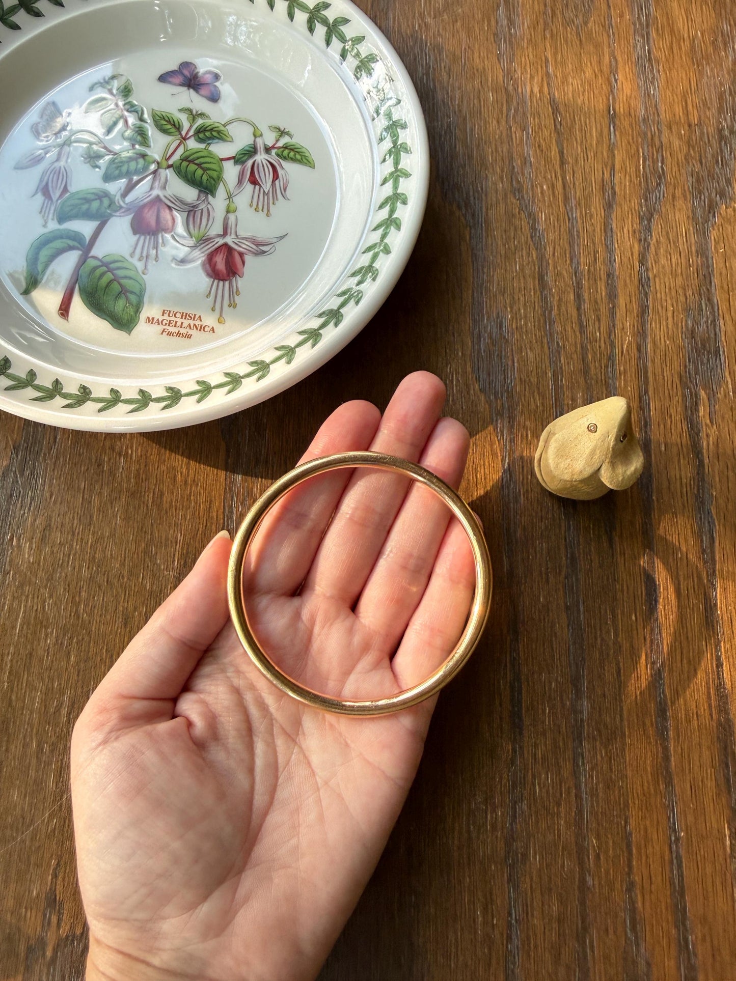 Vintage TIFFANY & Co. Round Slip On Bangle Bracelet 16.4g 18k GOLD Solid Donut Circle Pipe Stacker Wriststack 7" Wrist