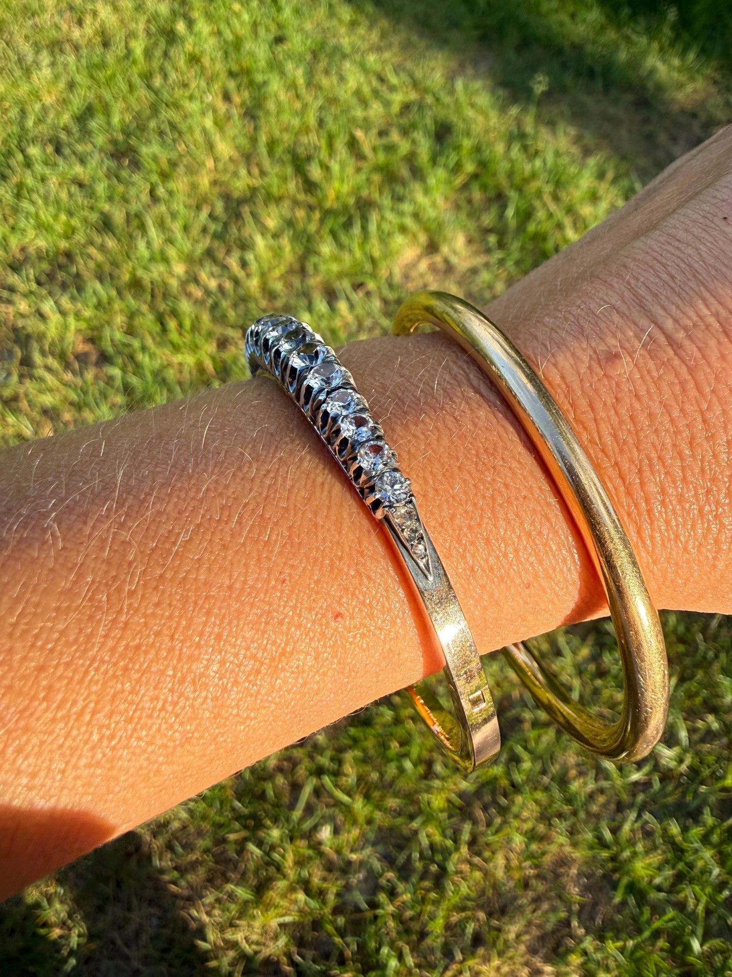 Vintage TIFFANY & Co. Round Slip On Bangle Bracelet 16.4g 18k GOLD Solid Donut Circle Pipe Stacker Wriststack 7" Wrist