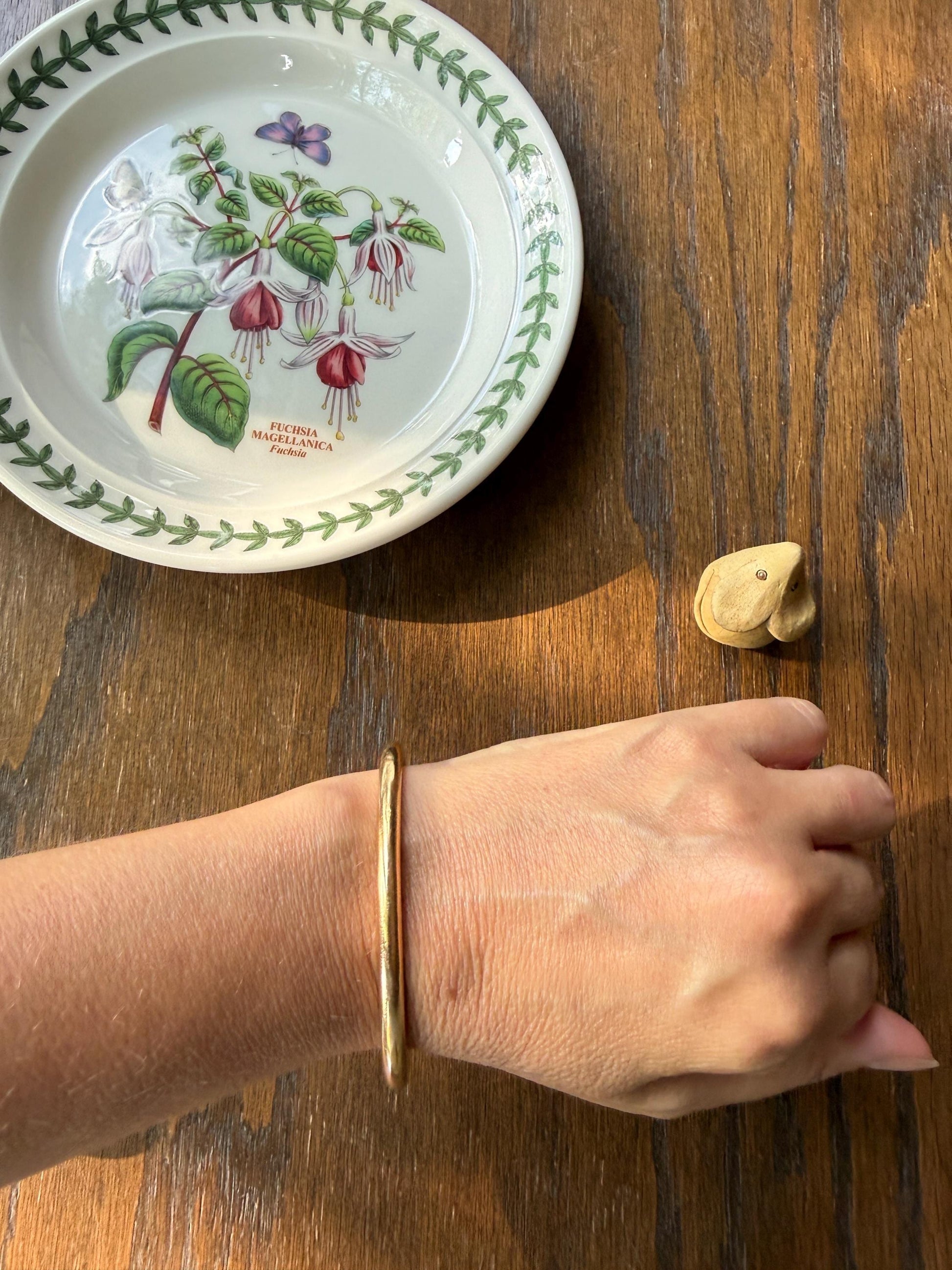 Vintage TIFFANY & Co. Round Slip On Bangle Bracelet 16.4g 18k GOLD Solid Donut Circle Pipe Stacker Wriststack 7" Wrist