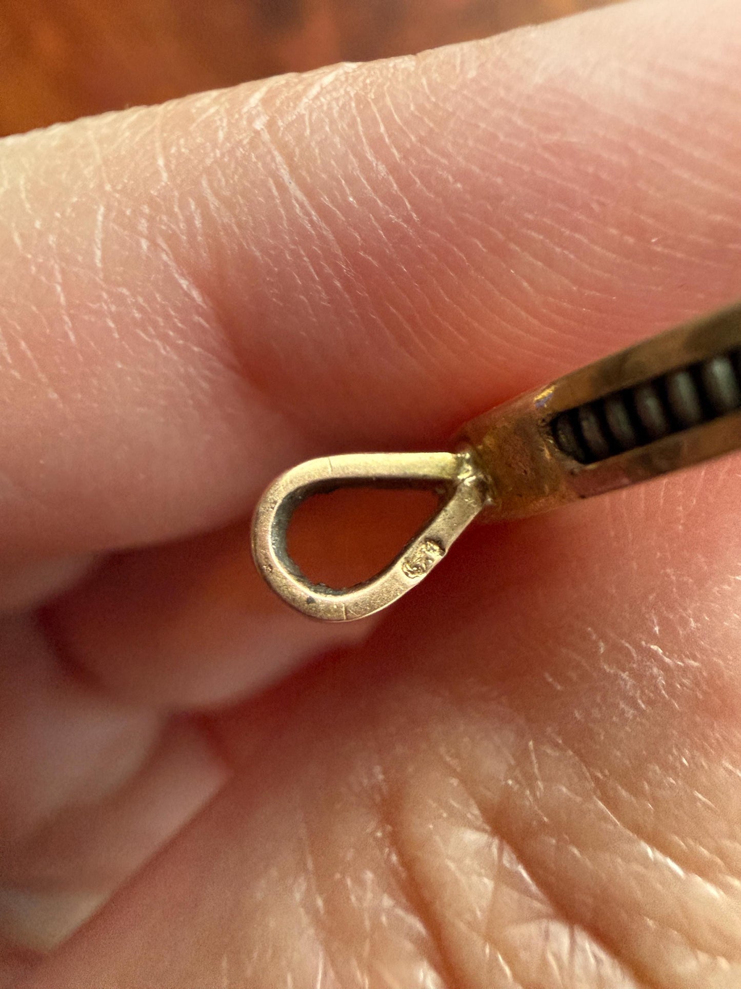 XL Large Spring Ring French ANTIQUE 2.2g 18k Gold Solid 18mm Clip Bolt Clasp Pendant Holder Connector Neckmess Neckstack Parts Findings