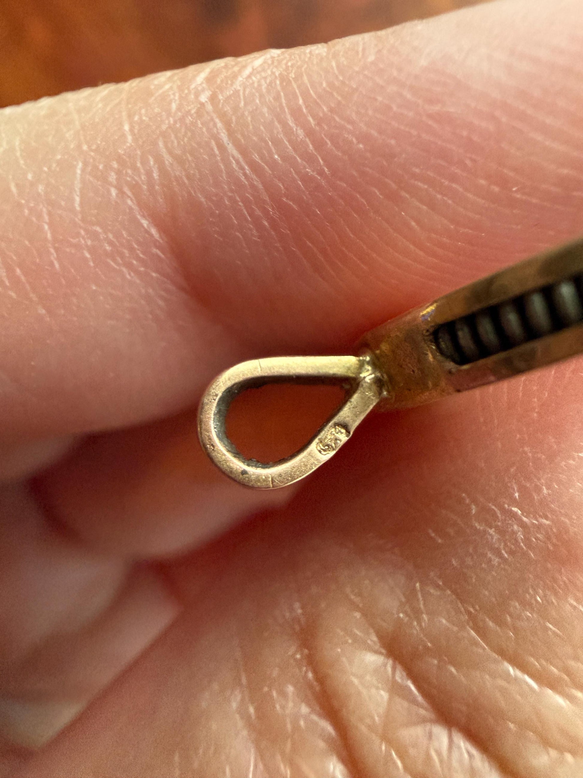 XL Large Spring Ring French ANTIQUE 2.2g 18k Gold Solid 18mm Clip Bolt Clasp Pendant Holder Connector Neckmess Neckstack Parts Findings