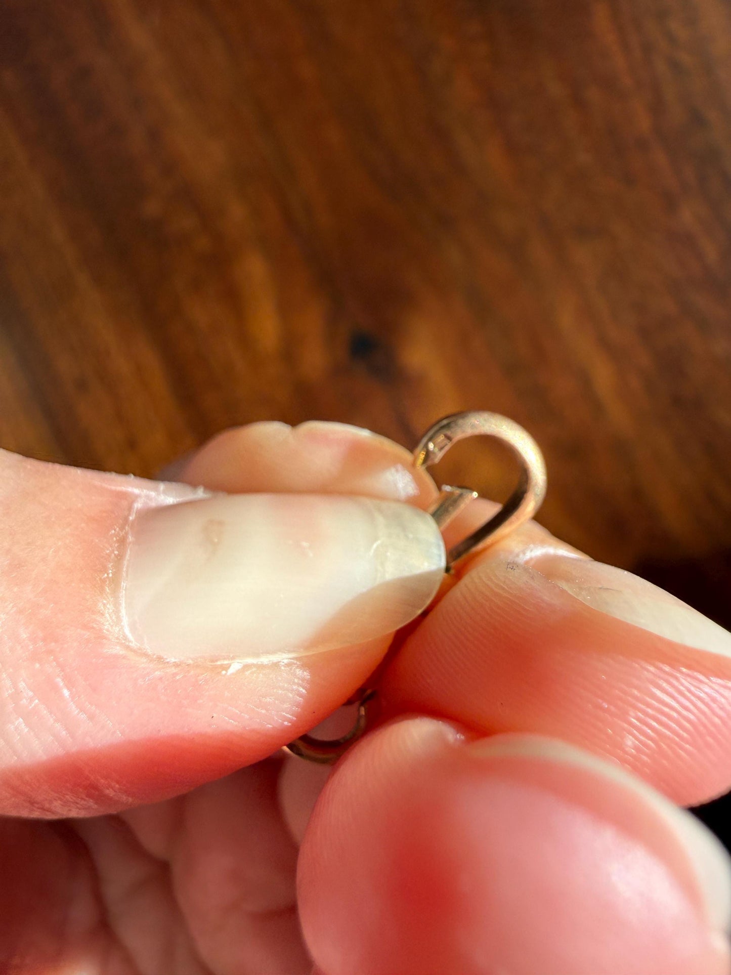 FRENCH ANTIQUE 18k GOLD Solid 2.2g Victorian Dog Clip Clasp Pendant Holder Extender Connector Neckmess Neckstack Sturdy Parts #6