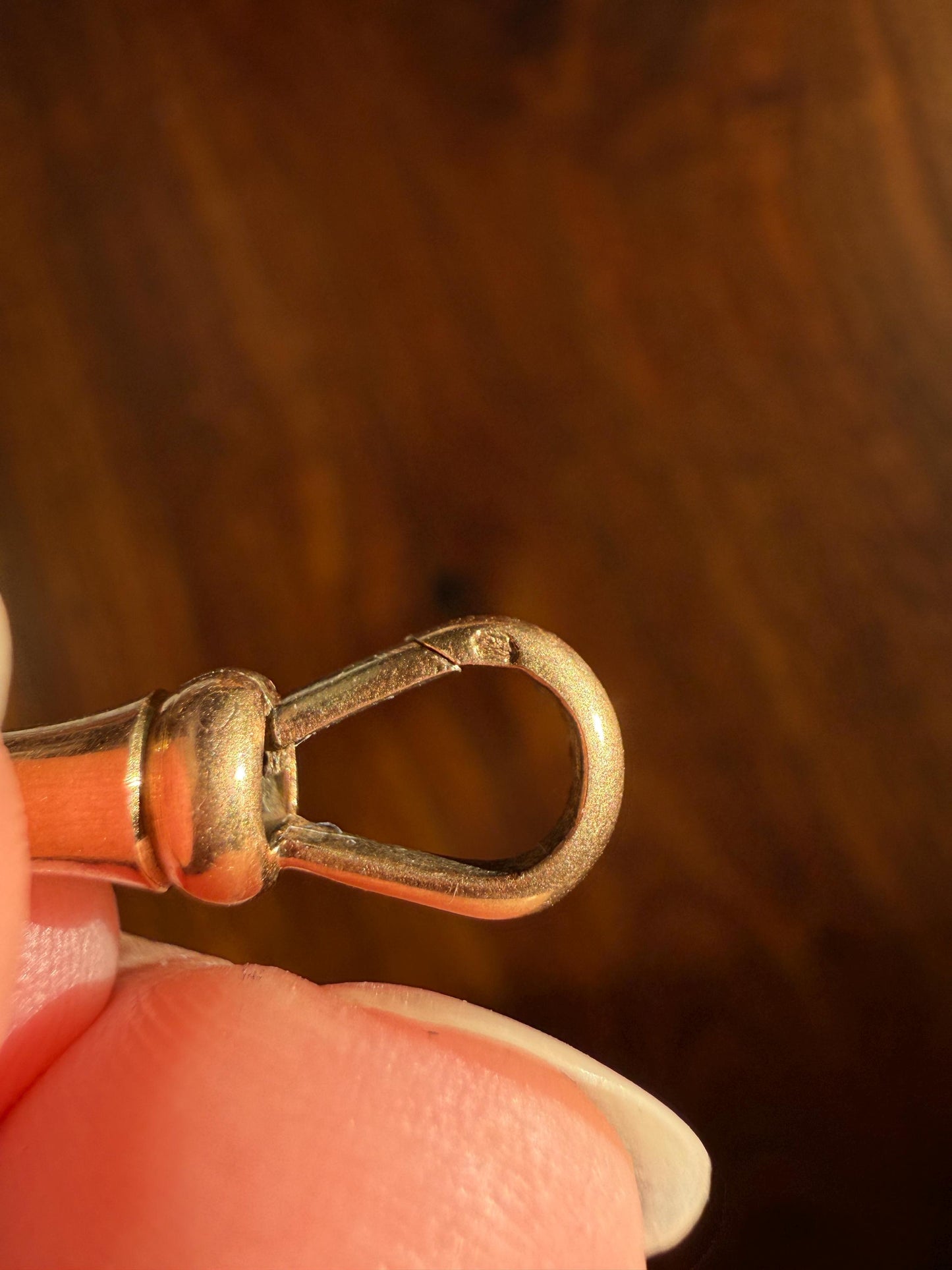 FRENCH ANTIQUE 18k GOLD Solid 2.2g Victorian Dog Clip Clasp Pendant Holder Extender Connector Neckmess Neckstack Sturdy Parts #6