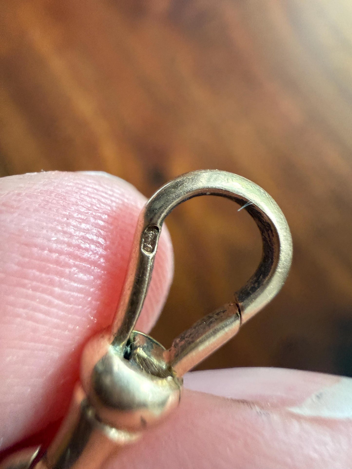 FRENCH ANTIQUE 18k GOLD Solid 2.1g Victorian Dog Clip Clasp Pendant Holder Extender Connector Neckmess Neckstack Sturdy Parts #7