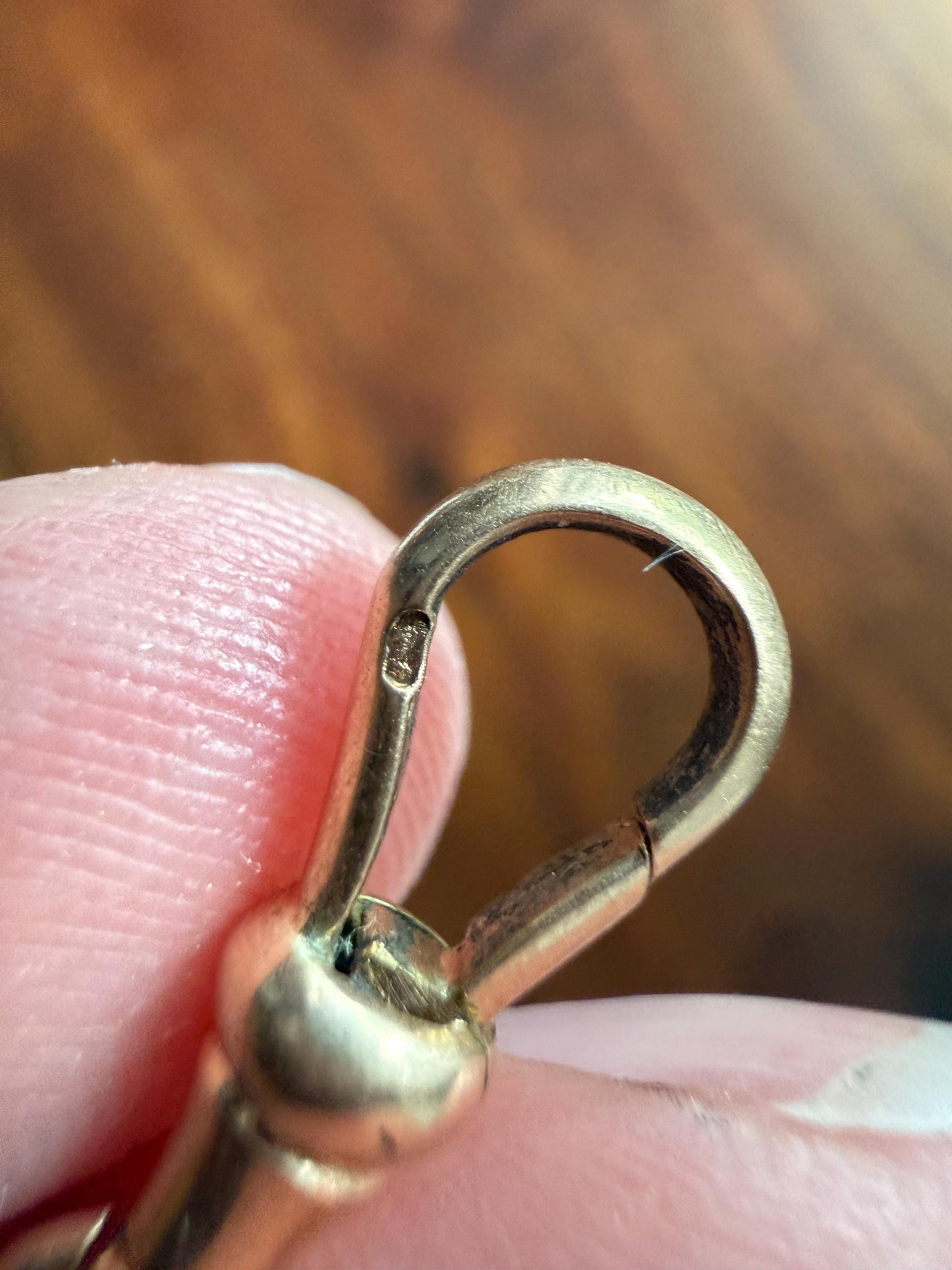 FRENCH ANTIQUE 18k GOLD Solid 2.1g Victorian Dog Clip Clasp Pendant Holder Extender Connector Neckmess Neckstack Sturdy Parts #7