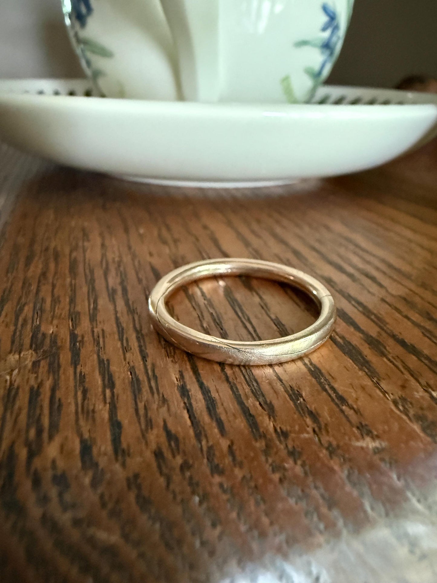 DATED 1851 Early VICTORIAN French Antique 18k Gold GIMMEL Large Unisex Wedding Band Skinny Puzzle RiNG Donut Stacker Comfort Fit Georgian