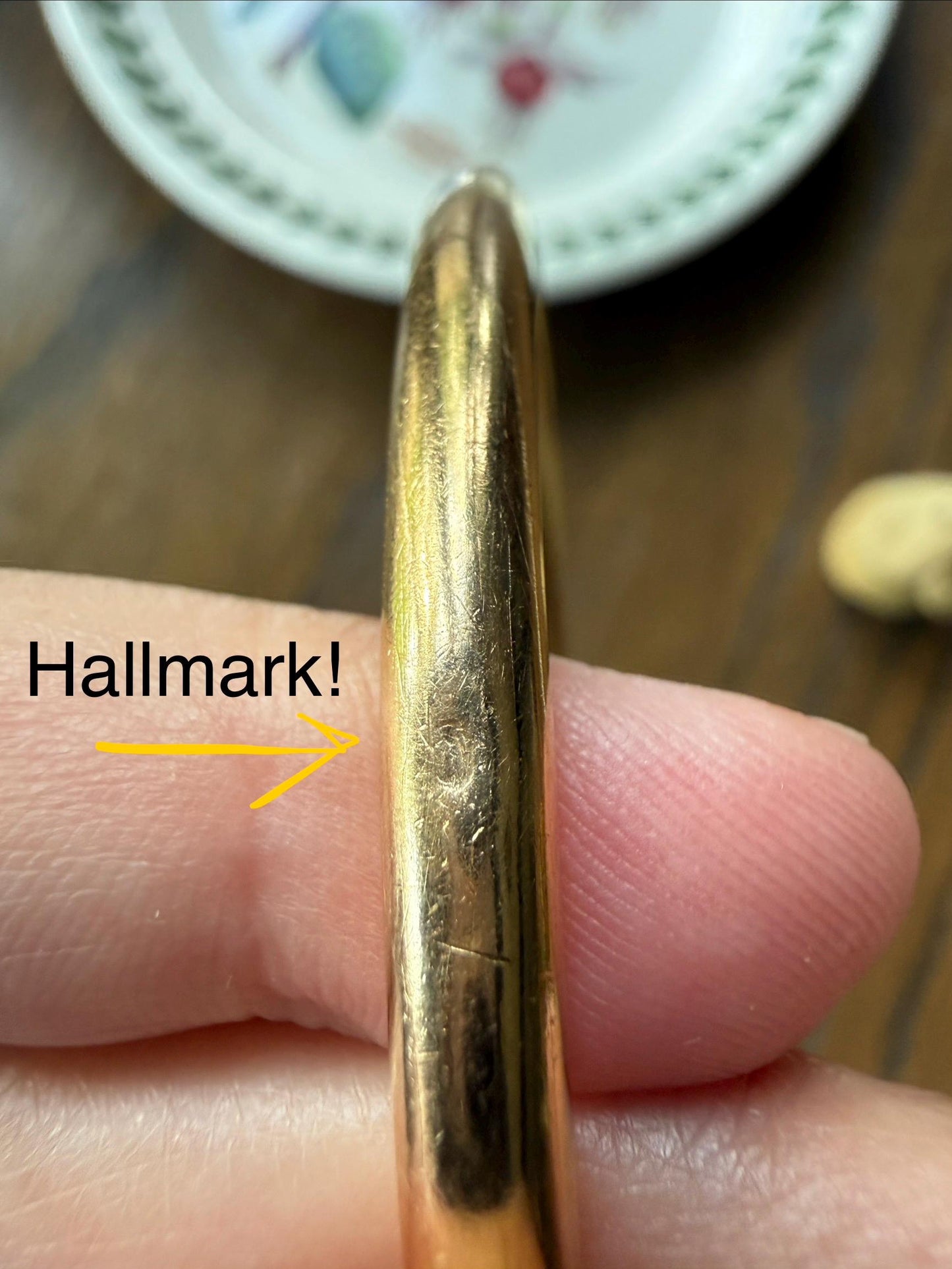 Vintage TIFFANY & Co. Round Slip On Bangle Bracelet 16.4g 18k GOLD Solid Donut Circle Pipe Stacker Wriststack 7" Wrist