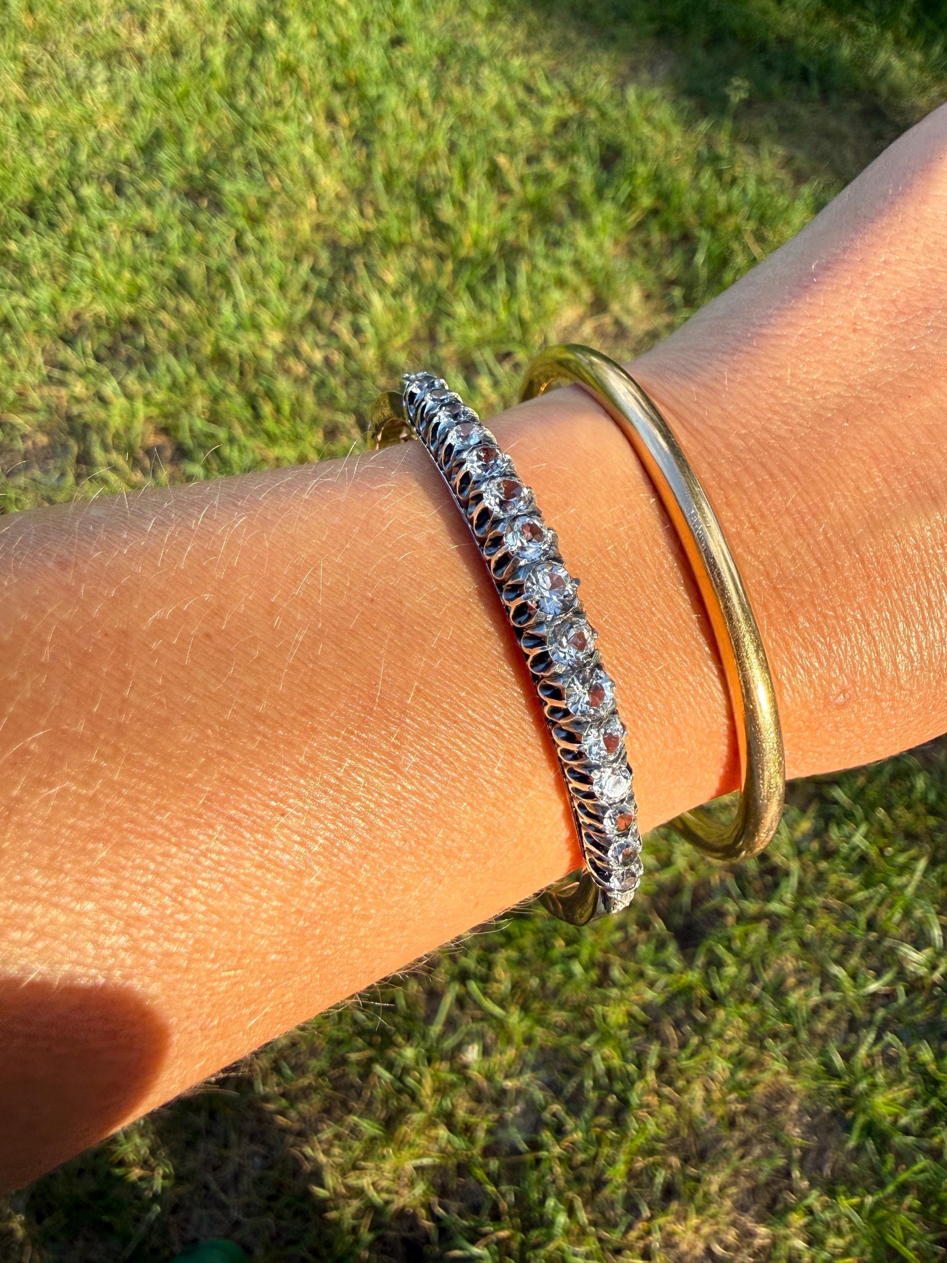 Vintage TIFFANY & Co. Round Slip On Bangle Bracelet 16.4g 18k GOLD Solid Donut Circle Pipe Stacker Wriststack 7" Wrist