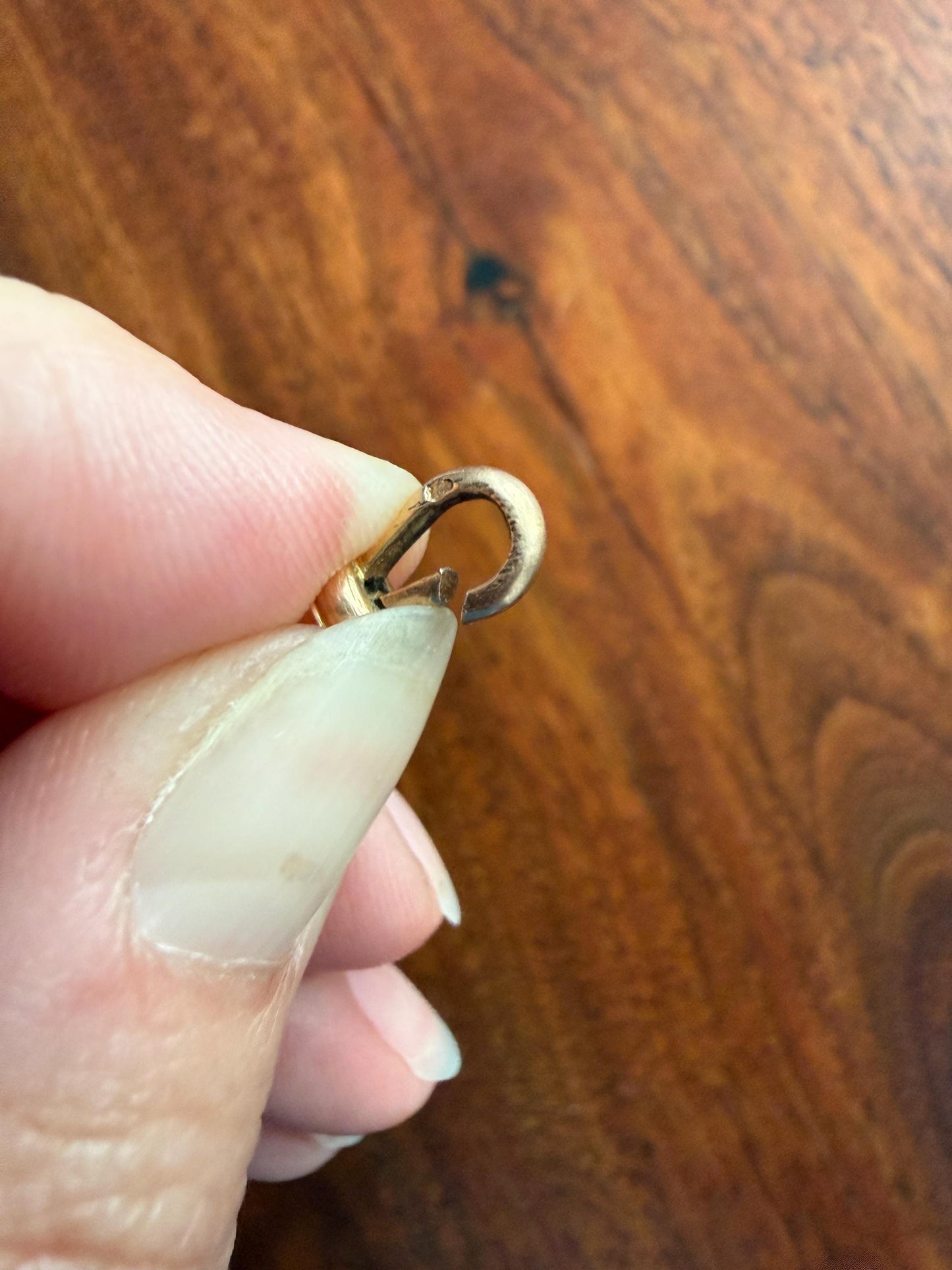 FRENCH ANTIQUE 18k GOLD Solid 1.8g Swivel Victorian Dog Clip Clasp Pendant Holder Extender Connector Neckmess Neckstack Sturdy Parts #8