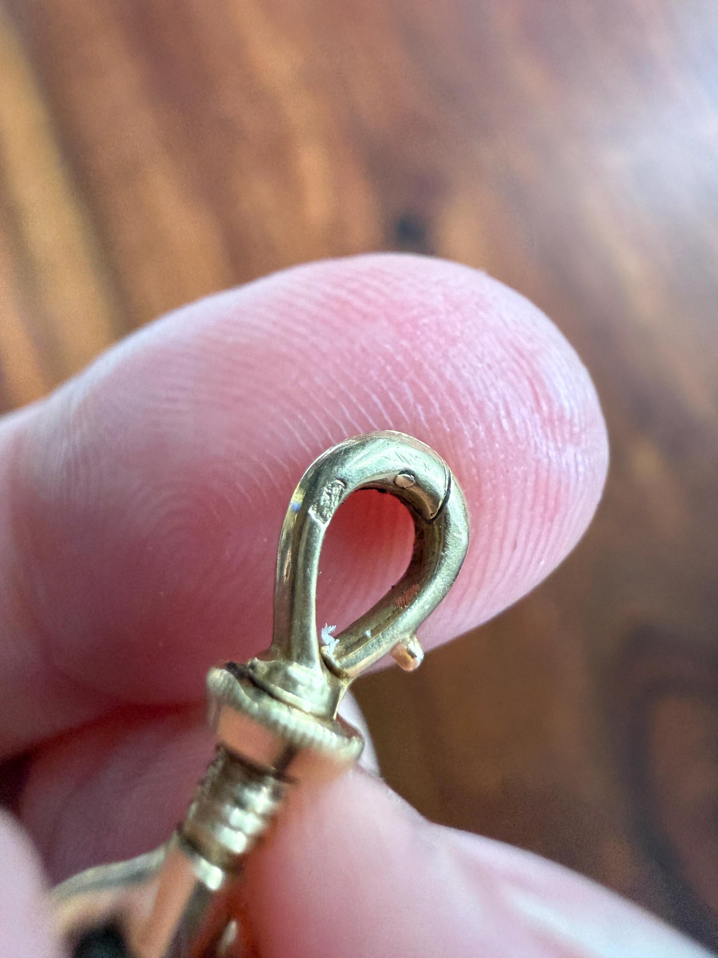 French ANTIQUE 1.2g 18k GOLD Solid Victorian Screw Bolt Dog Clip Clasp Pendant Swivel Holder Connector Neckmess Neckstack Parts #5