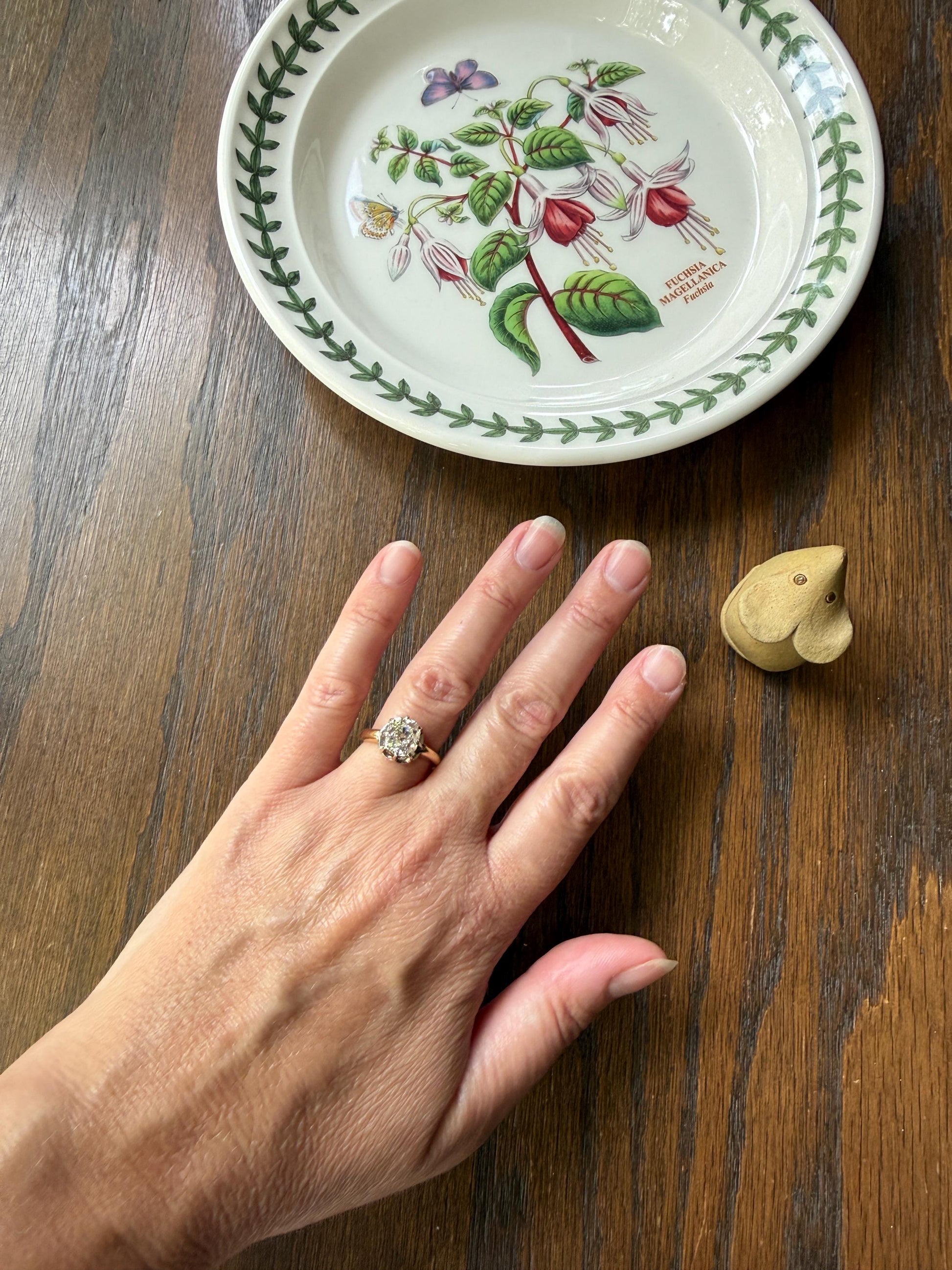 Original Antique Eye Clean 2.1 Carats Natural Old Mine Cut DiAMOND Solitaire Ring French 18k GOLD Engagement Art Deco 2.1Ctw