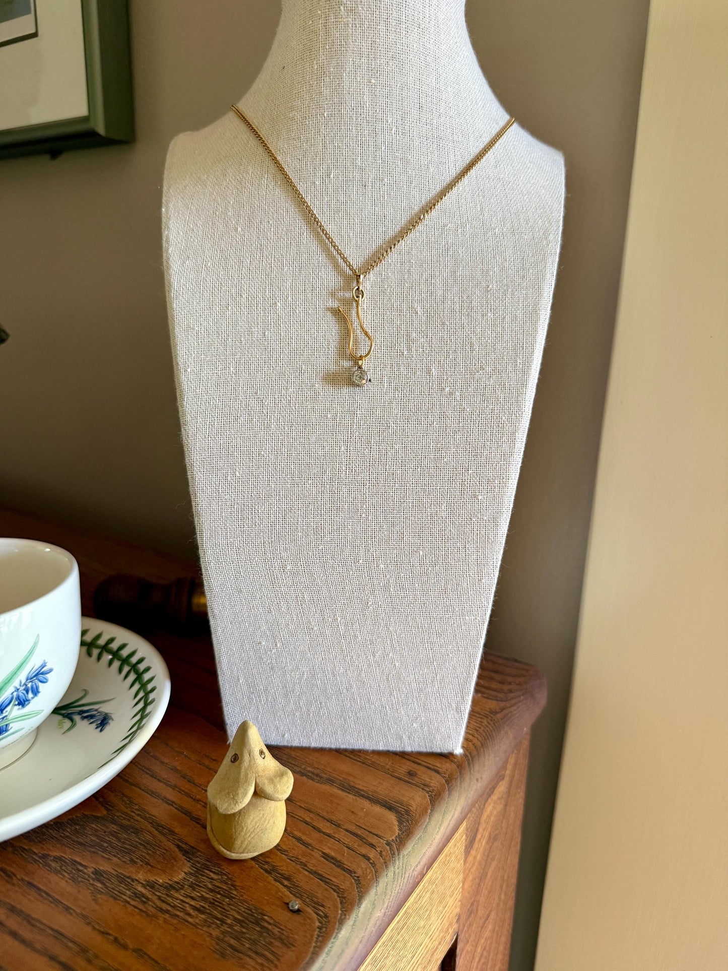 French Antique 18k Gold Platinum 1.3 Carat Tdw Chunky Old Mine Cut DIAMOND Clasp Pendant Charm Parts Findings Extender Connector Art Deco