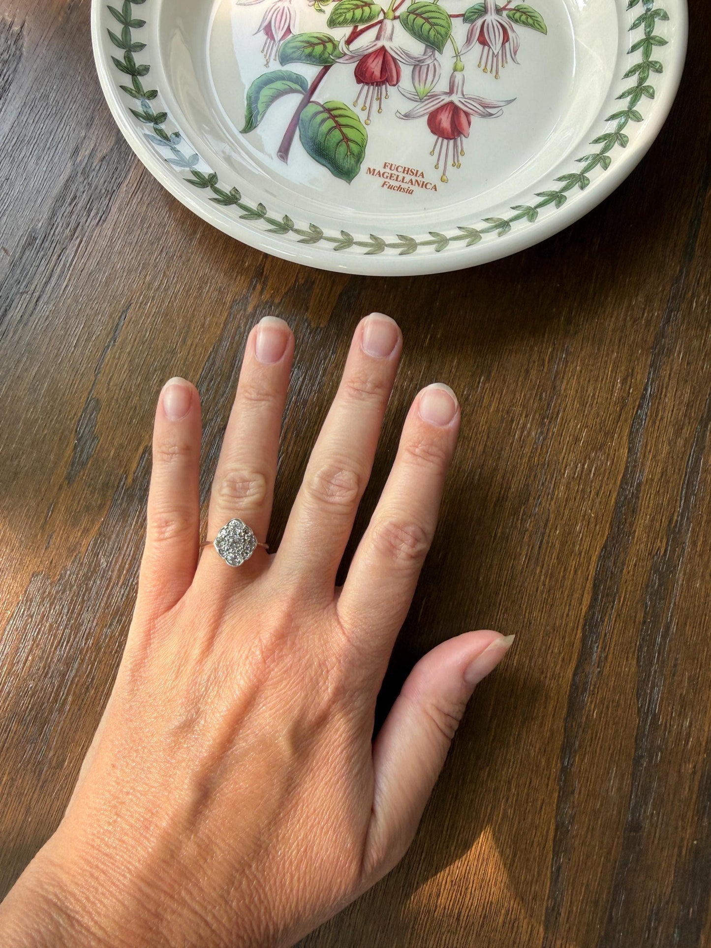 Antique Old Mine Cut DIAMOND Cluster Ring 18k Gold Platinum Edwardian Bezel Set European Rose Cut Mix w/ Insurance Valuation