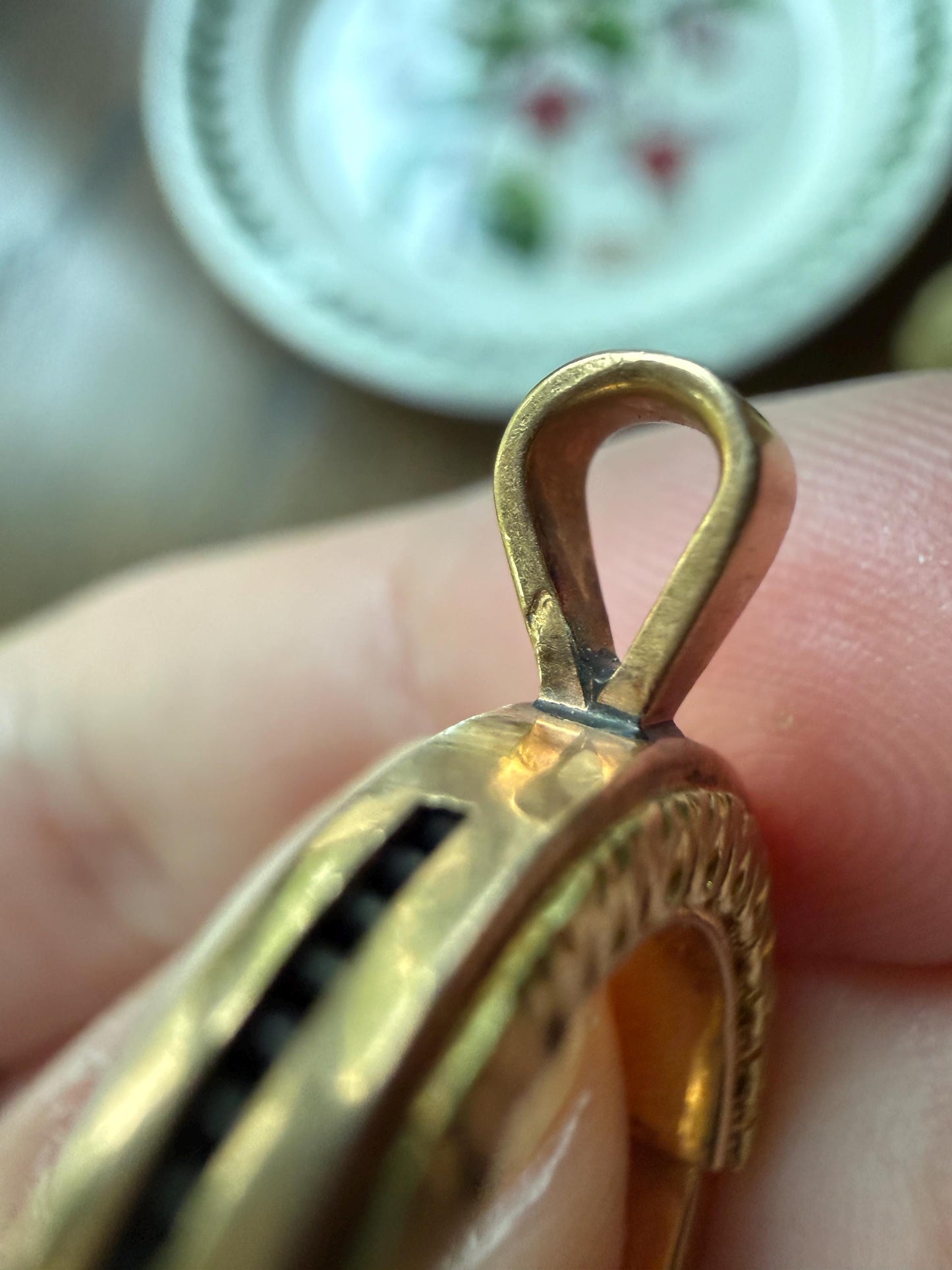 Acanthus LEAF XL Large Spring Ring ANTIQUE 5g Green Colored 18k Gold Solid 21mm Clip Bolt Clasp French Pendant Holder Parts Findings