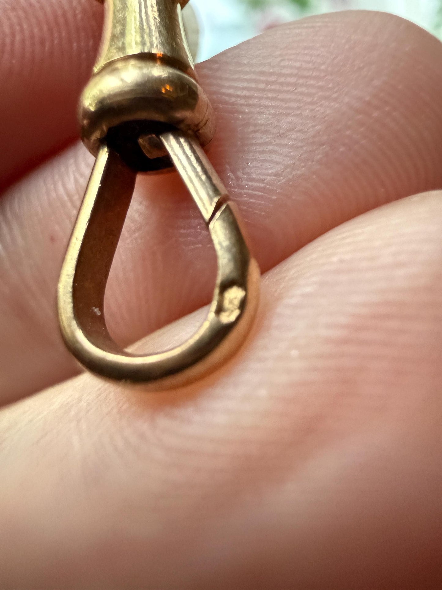 FRENCH ANTIQUE 18k GOLD Solid 2g Victorian Dog Clip Clasp Pendant Holder Extender Connector Neckmess Neckstack Sturdy Parts
