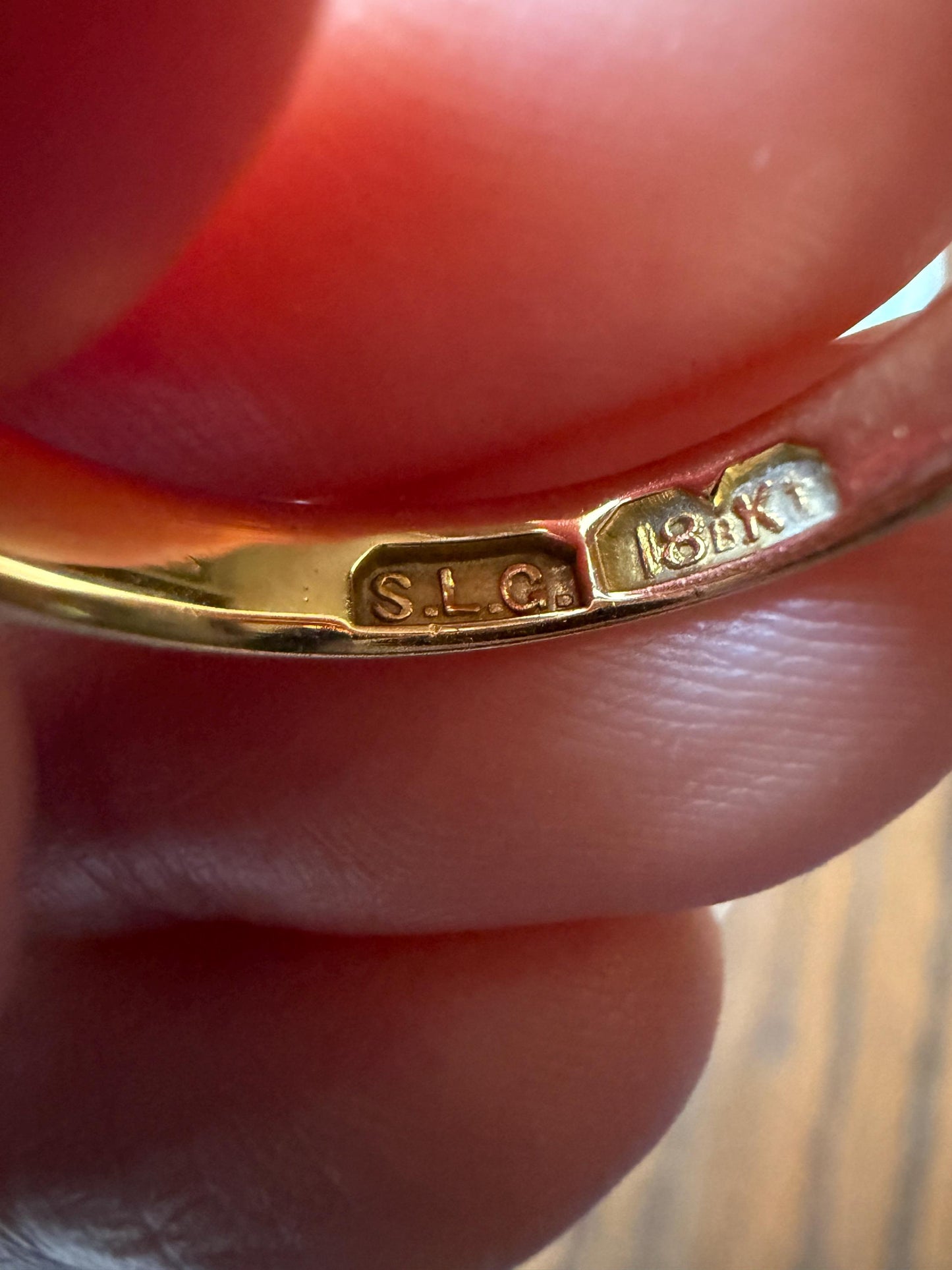ANTIQUE 3.2g 18k Gold Wedding RING 3.6mm Wide Band Comfort Fit Stacker Love Gift Unisex Man