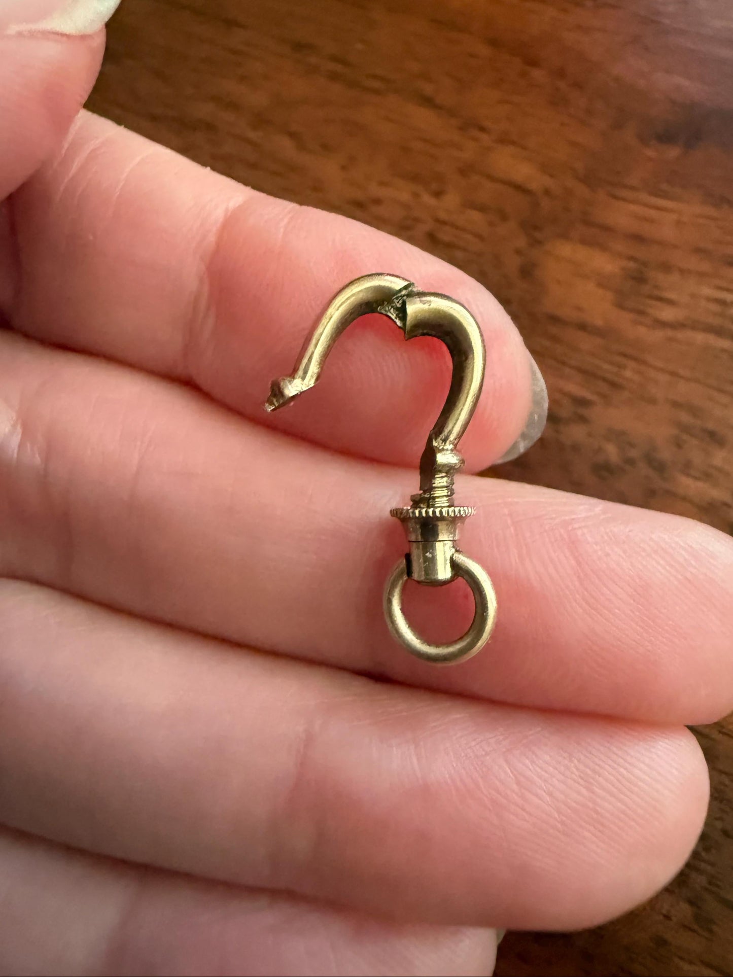 ANTIQUE 10k Gold Cased Swivel Dog Clip with Screw Bolt Clasp VICTORIAN Parts Findings Pendant Holder Connector