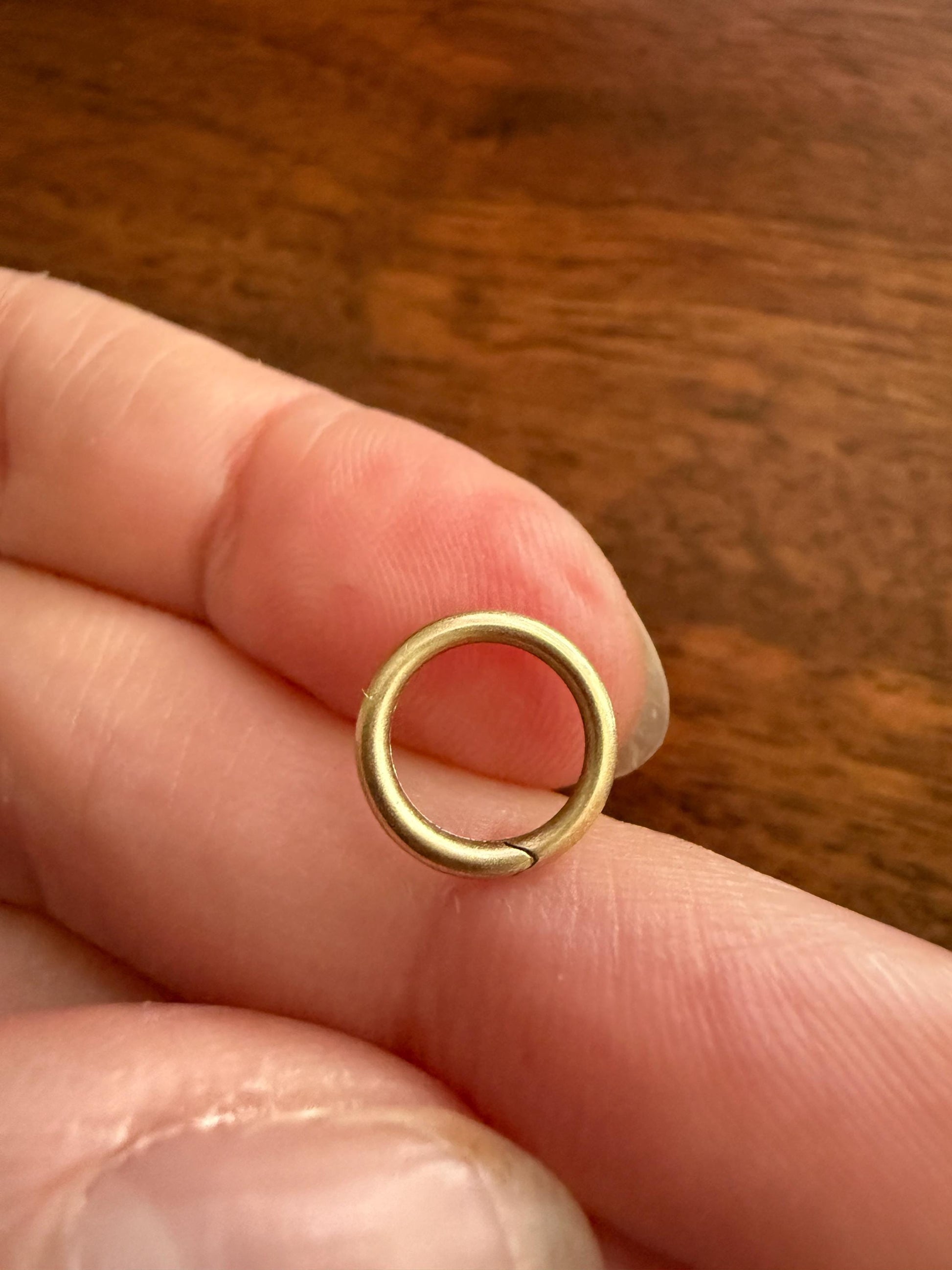 SPLIT Ring Pendant Holder Connector Antique 14k Gold Victorian Parts Findings Neckmess Neckstack