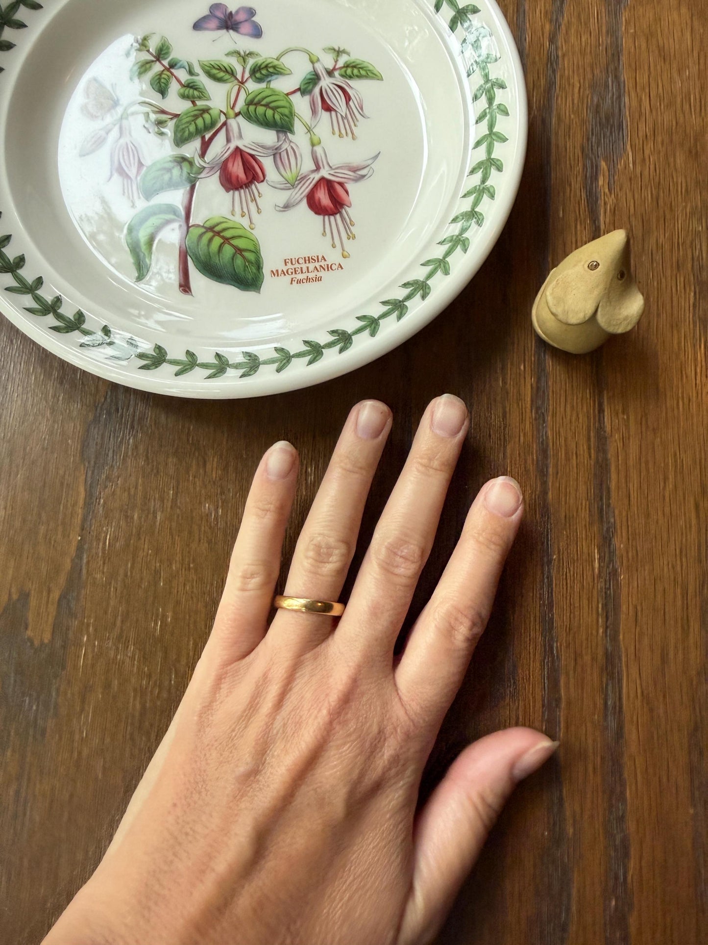 ANTIQUE 3.2g 18k Gold Wedding RING 3.6mm Wide Band Comfort Fit Stacker Love Gift Unisex Man