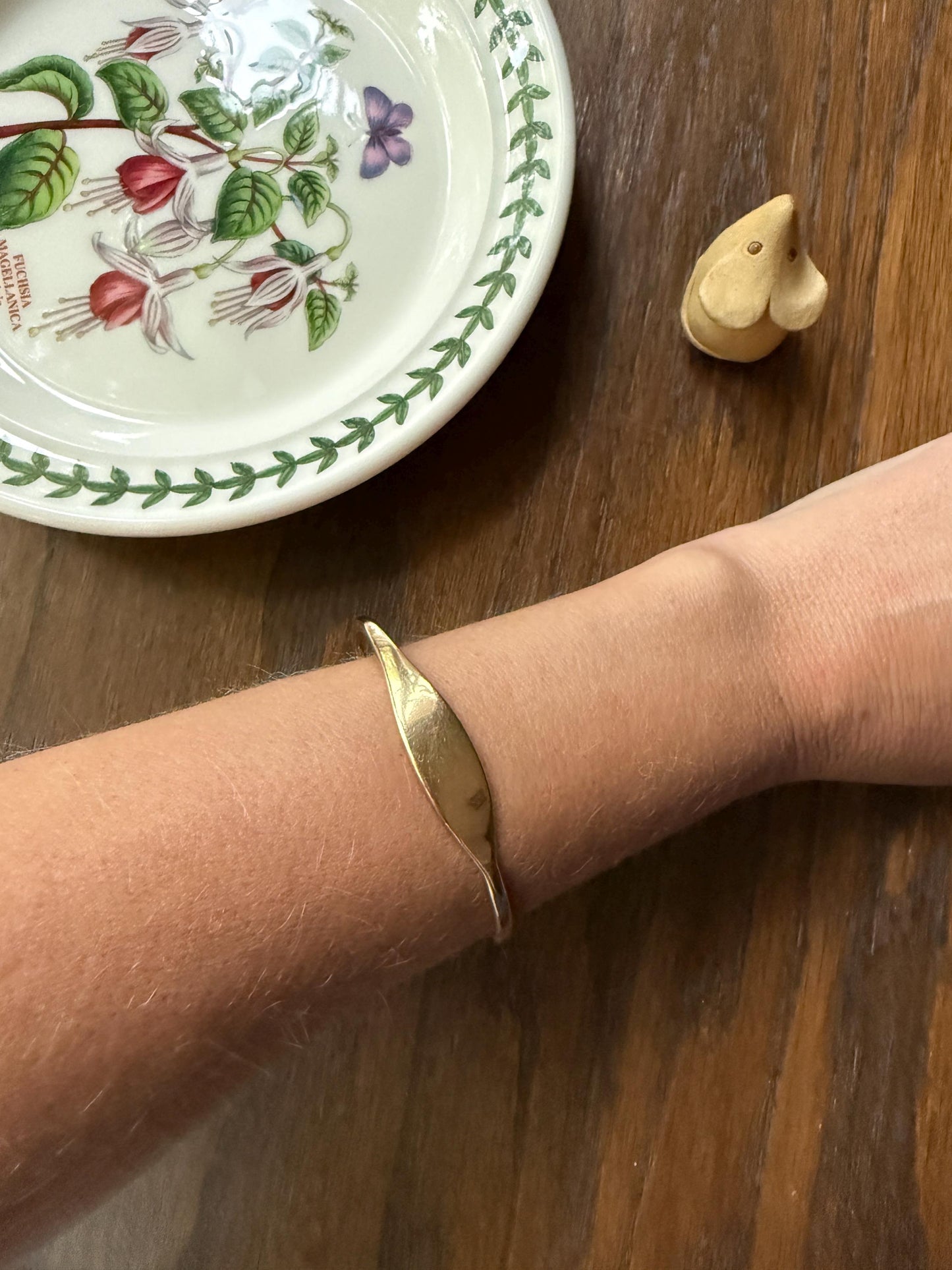 HEAVY French Vintage to Antique 17g 18k Gold Gold Solid Tension Cuff Bangle Adjustable Bracelet French Minimalist Wriststack To Engrave