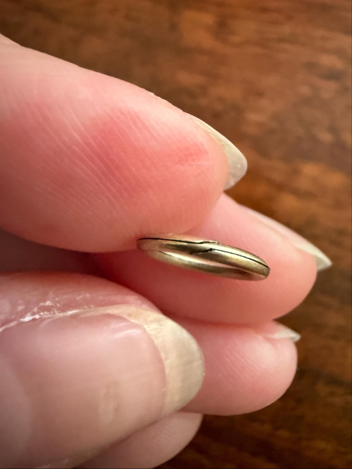 SPLIT Ring Pendant Holder Connector Antique 14k Gold Victorian Parts Findings Neckmess Neckstack