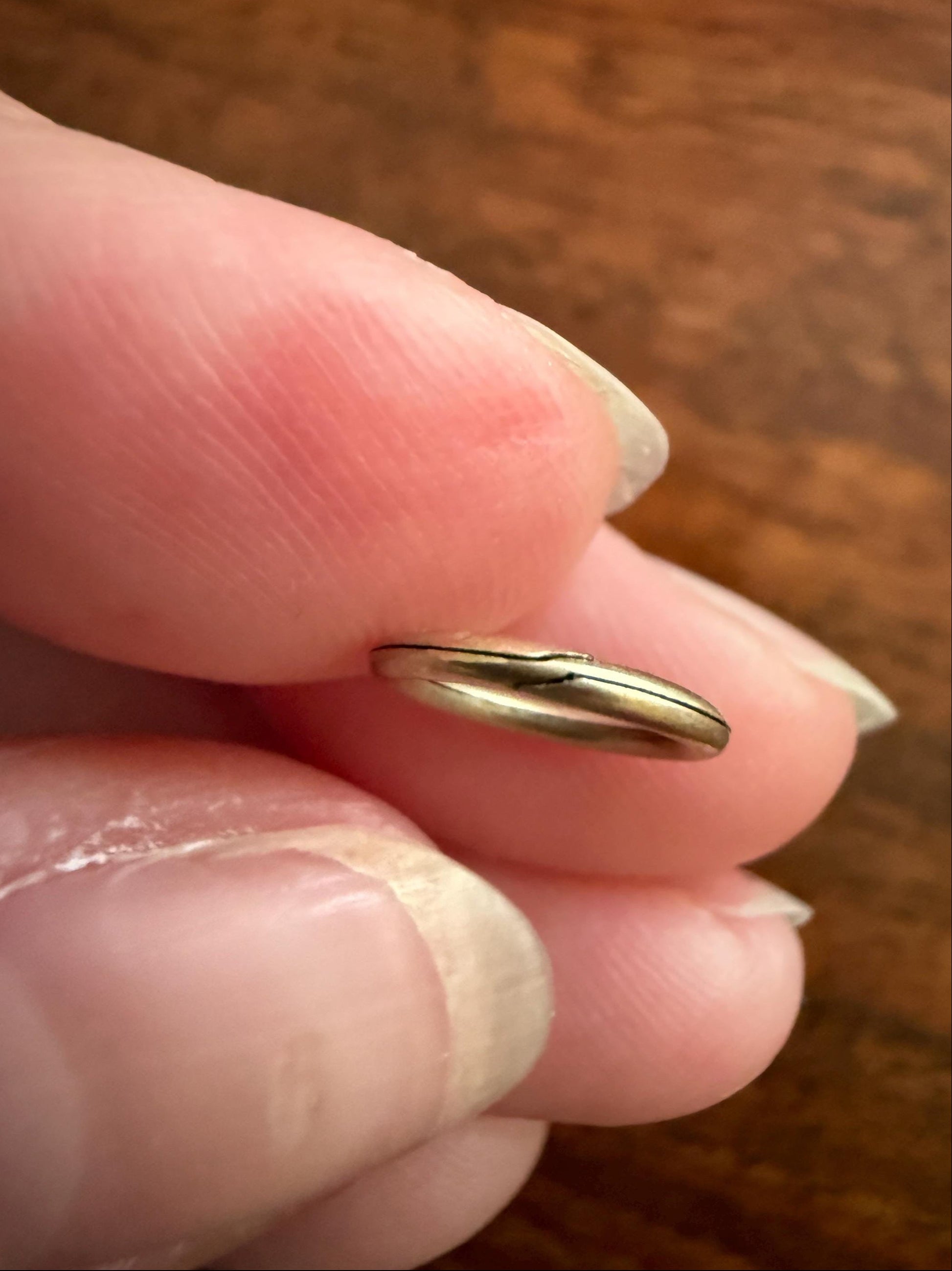 SPLIT Ring Pendant Holder Connector Antique 14k Gold Victorian Parts Findings Neckmess Neckstack