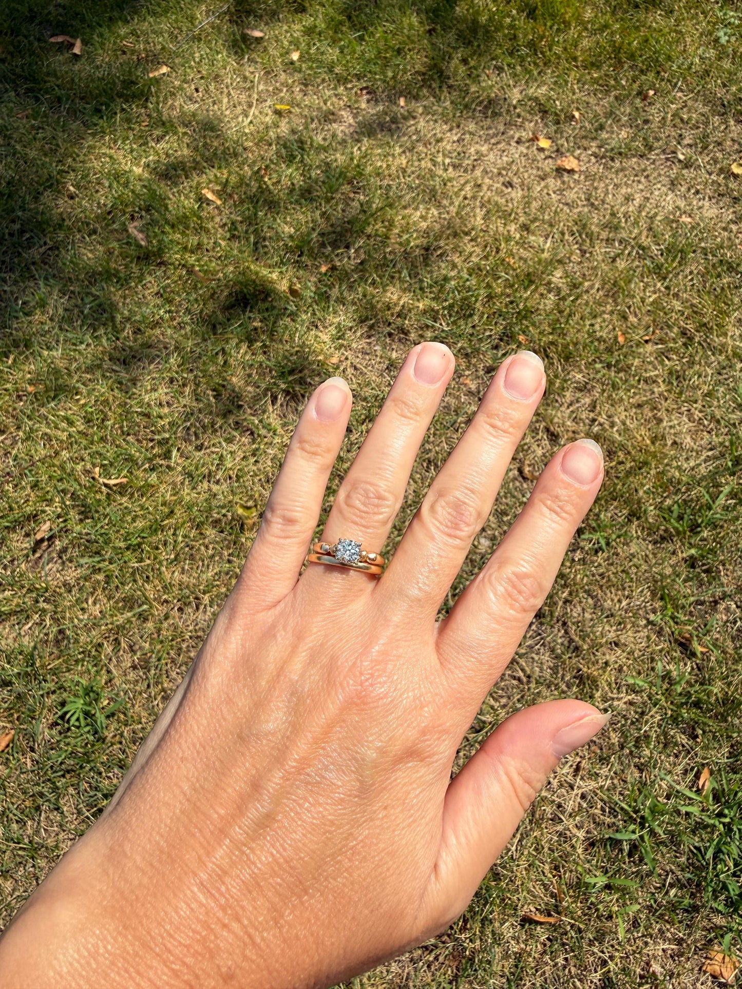 Antique .7 Carat Old European Cut DIAMOND Solitaire Engagement Ring Stacker 14k Yellow Gold Wedding Something Old Daily Wear Prong Set Gift