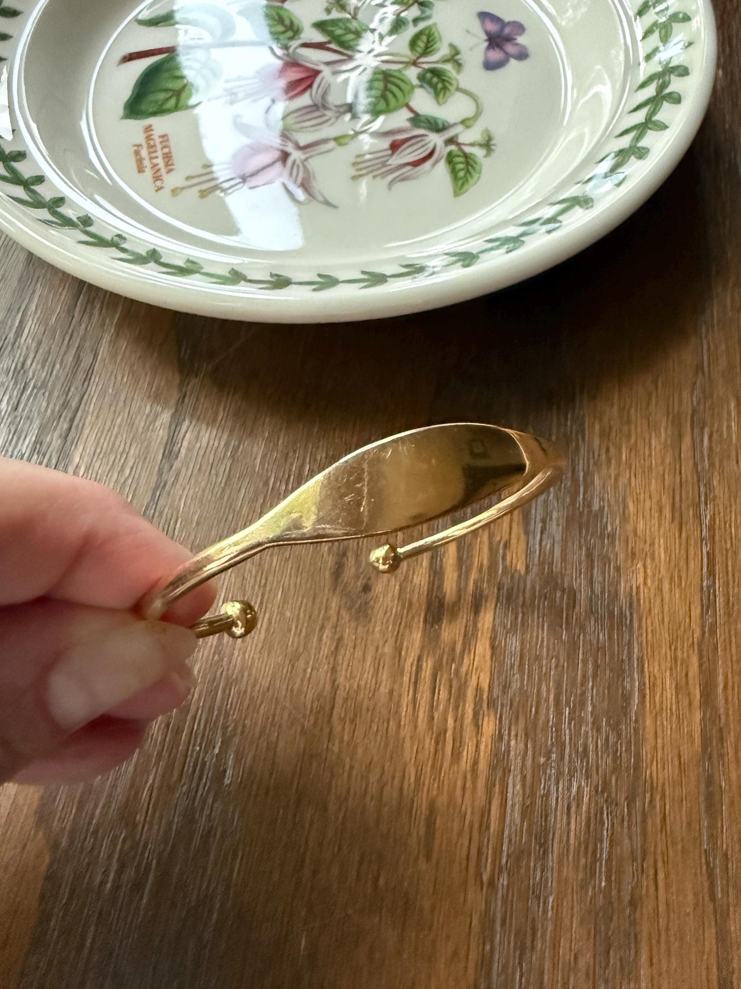 HEAVY French Vintage to Antique 17g 18k Gold Gold Solid Tension Cuff Bangle Adjustable Bracelet French Minimalist Wriststack To Engrave