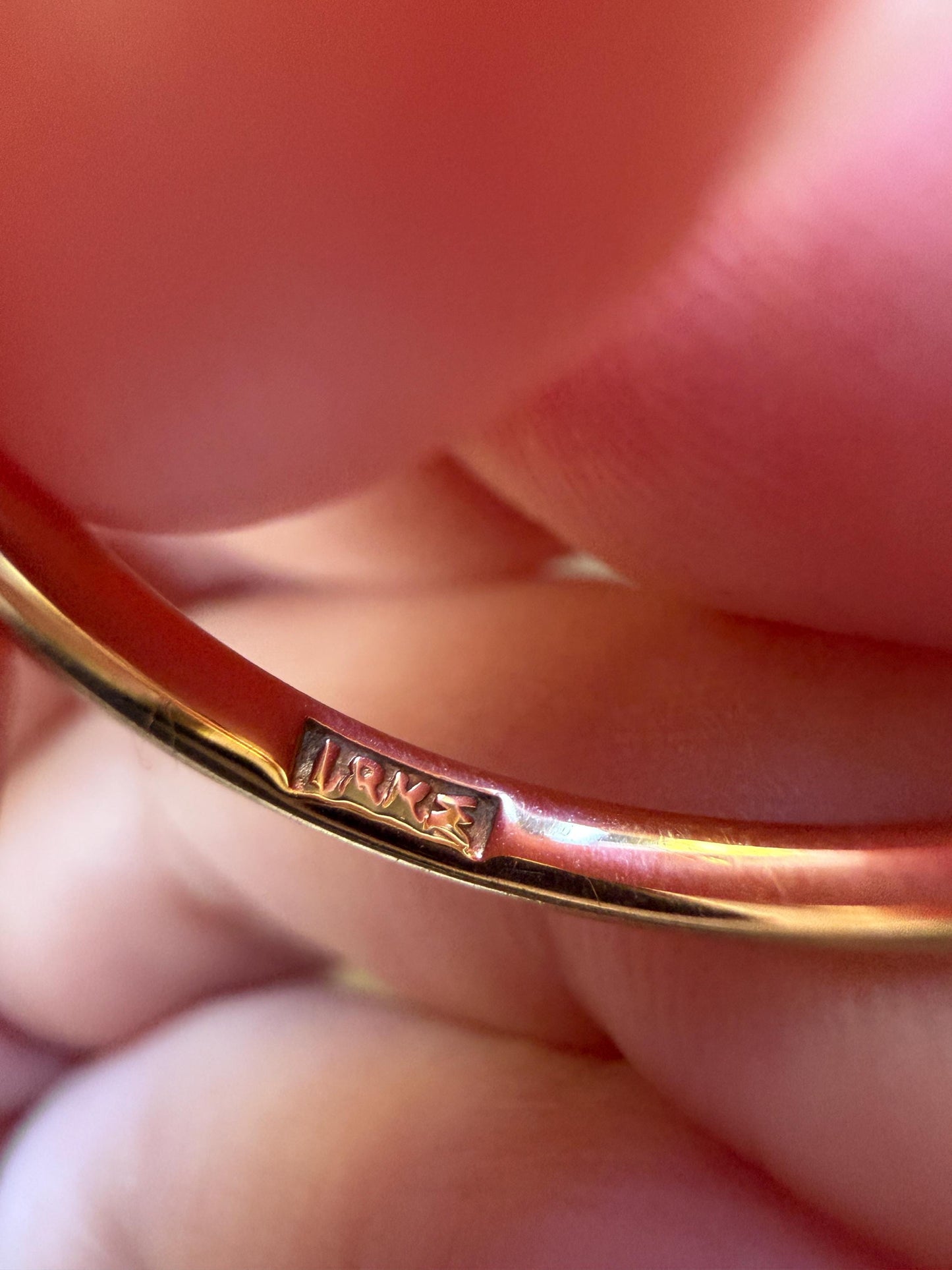 Comfort Fit Antique Victorian Skinny Band 18k Gold Sz 6 Wedding Ring JR Wood Stacker Something Old Minimalist