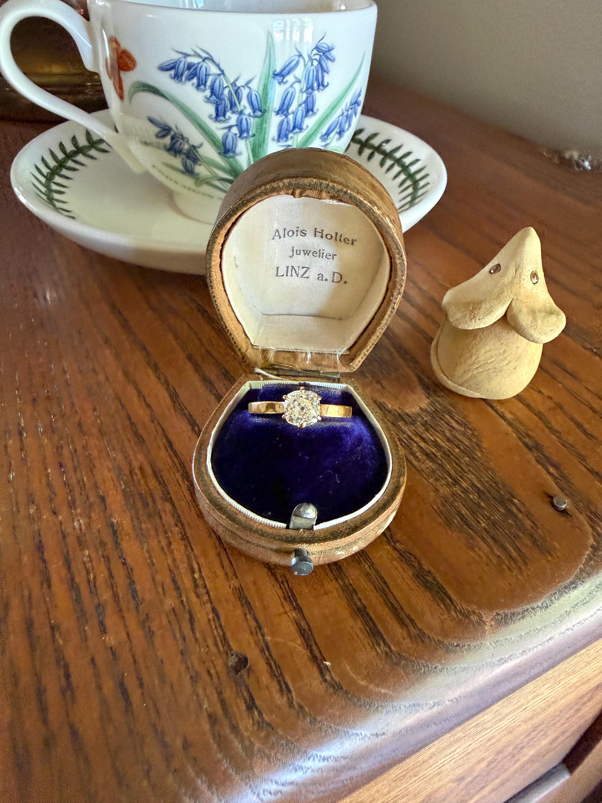 Antique 1.3 CARAT Natural Eye Clean Old Mine Cushion Cut DIAMOND Solitaire French Vintage Engagement Ring 18k Gold Solid Yellow 1.3Ct OMC