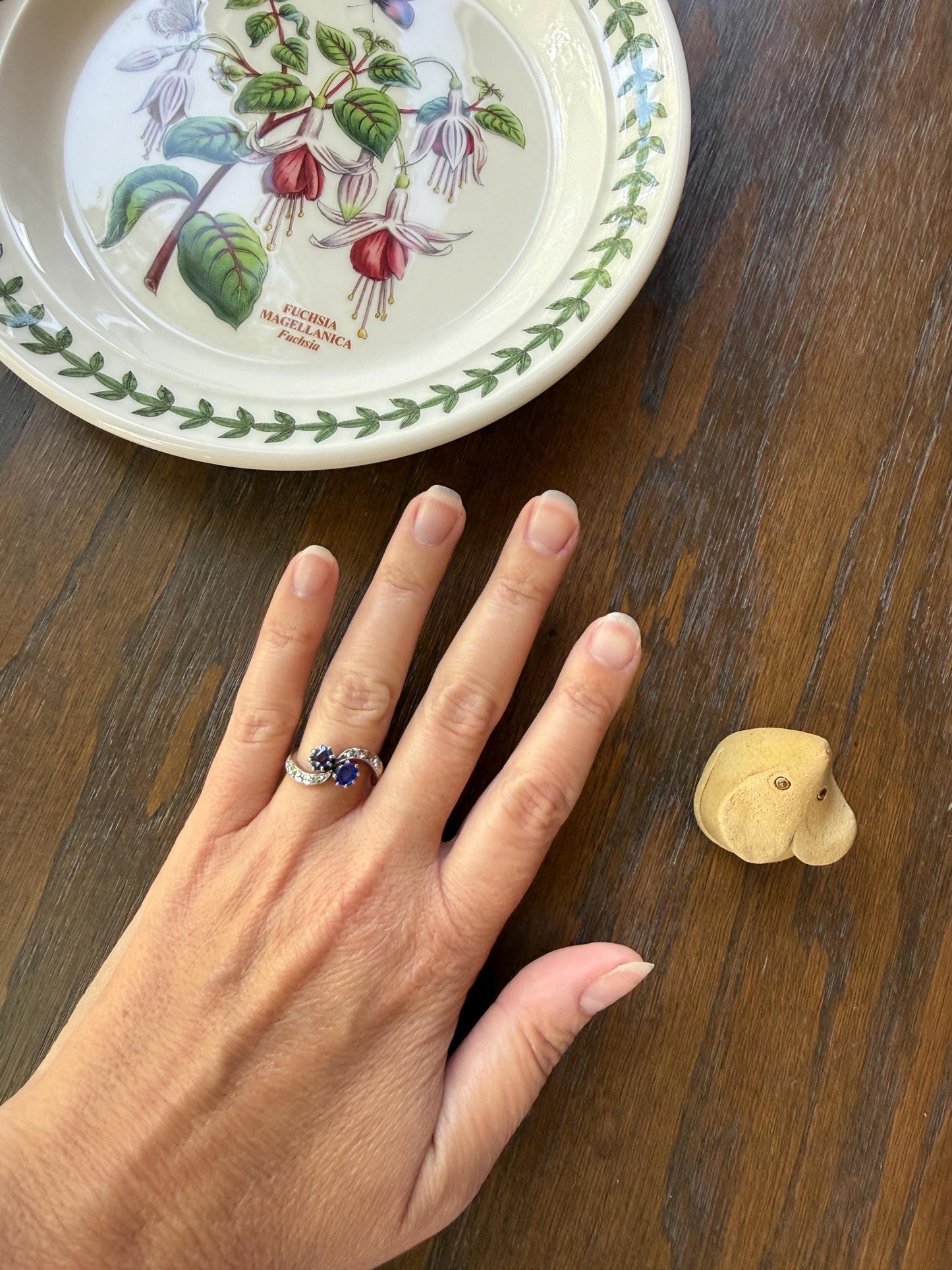 DATED 1894 Antique Victorian Blue Gemstone Rose Cut Diamond Toi et Moi Ring 18k Gold Platinum Bypass Swirl Band French Sapphire Doublet?