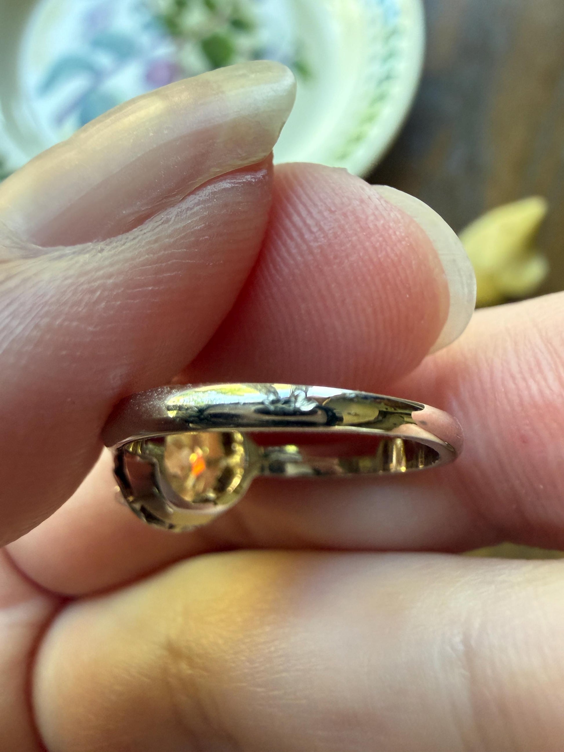 Original Vintage Eye Clean 1.55 Carat Natural Old Mine Cut DiAMOND Solitaire Ring French 18k White GOLD Platinum Engagement Art Deco 1.5Ctw