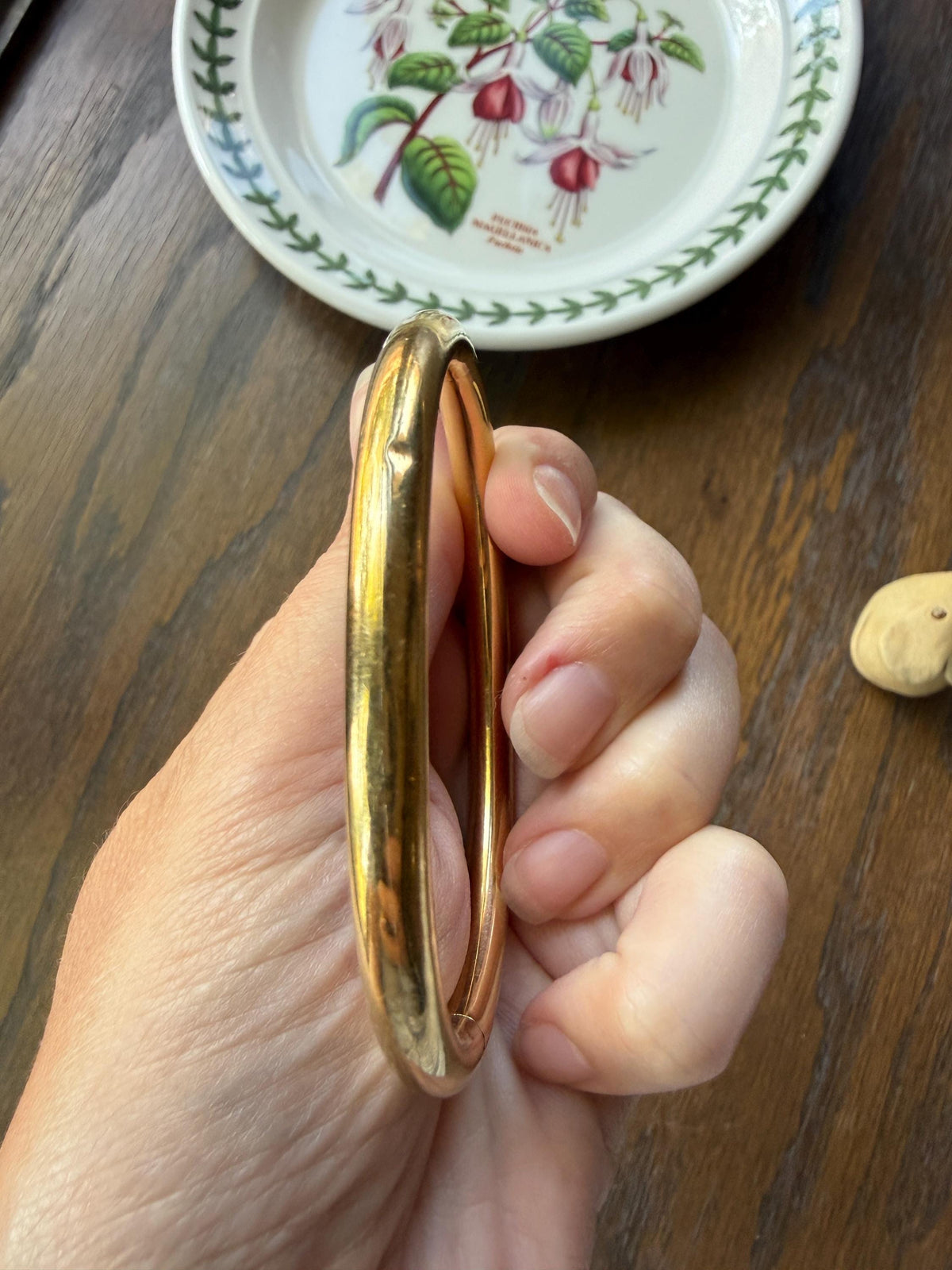 French Antique Period Hallmark Oval Donut Hinged Bangle Bracelet 17.4g 18k GOLD Solid Pipe Stacker Wriststack Staple Glowing Victorian