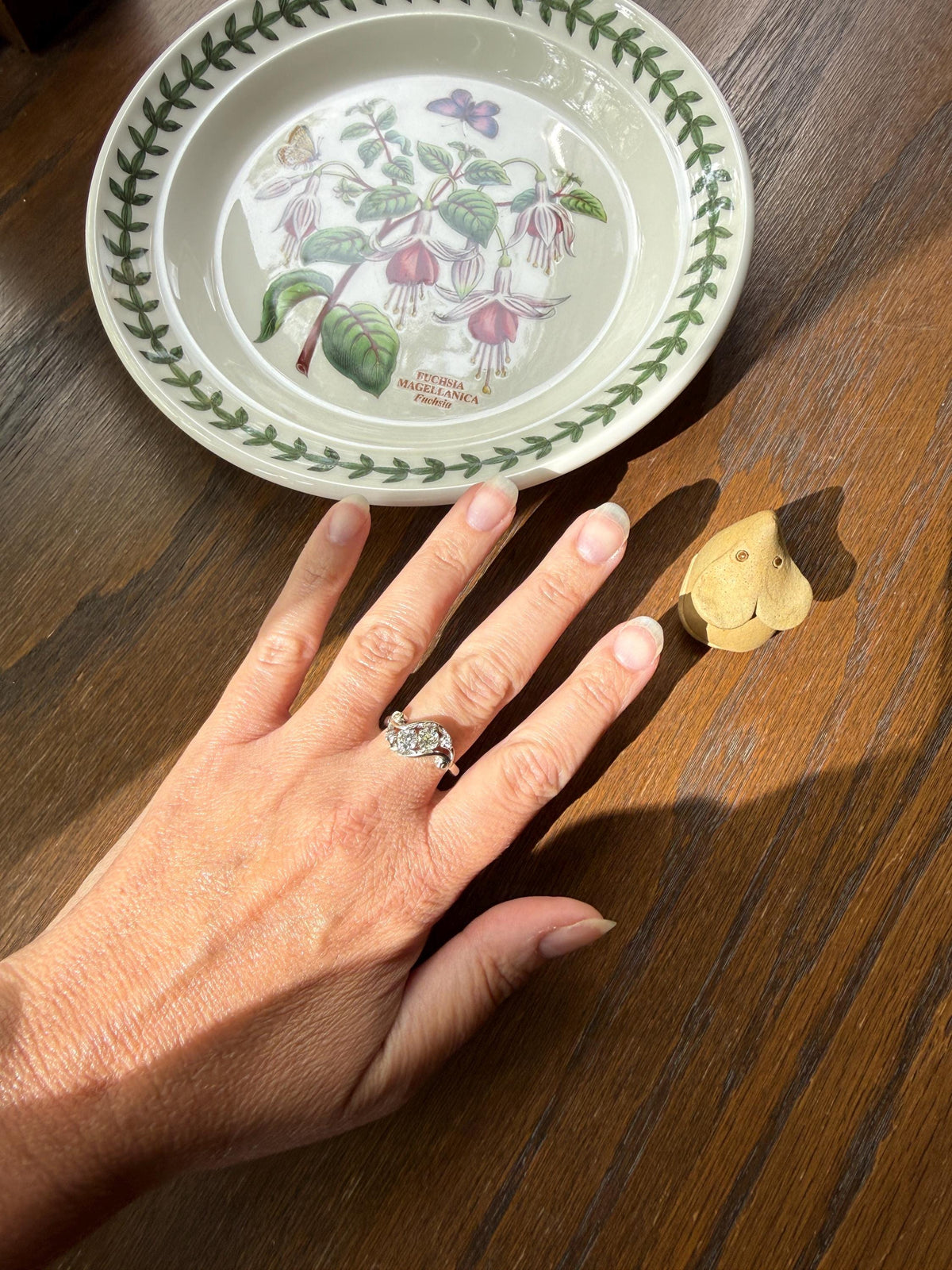 Vintage .8 Carat Tdw Old Mine Old European Cut Diamond SWIRL Ring 14k White Gold Ornate Scrolled Band Art Deco Stacker Toi et Moi