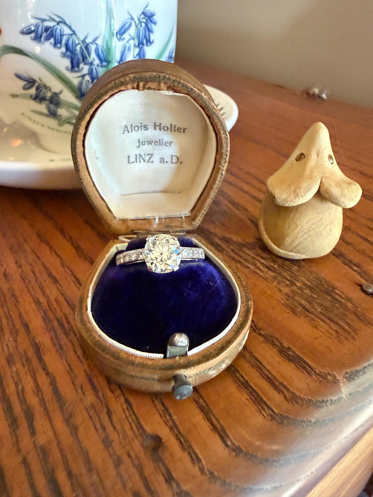 Original Vintage Eye Clean 2.25 Carat Natural Old Mine Cut DiAMOND Solitaire Ring French 18k White GOLD Engagement Art Deco 2.75Ctw