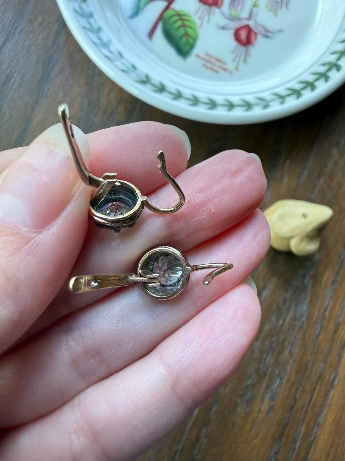 Original Antique Two Carats Tdw Natural Old Mine Cut Diamond Earrings 14k Gold Silver Collets Victorian Dangle Dormeuse Gift 2Ctw