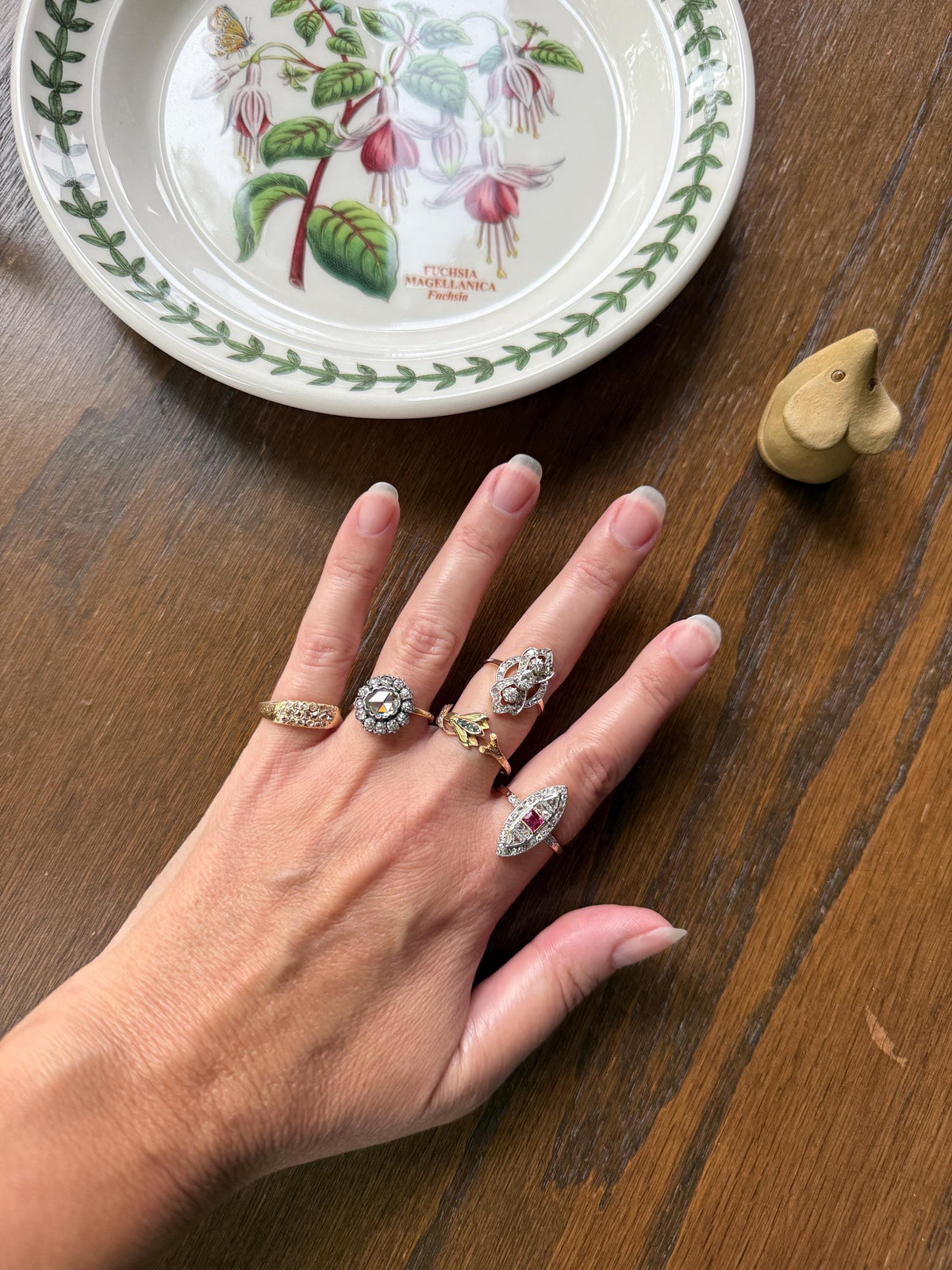 Antique 21 Natural Old Rose Cut DIAMONDS Angled GRID Triple Row Cobblestone 18k Gold Ring Stacker Pave Encrusted Wide Band Sparkle