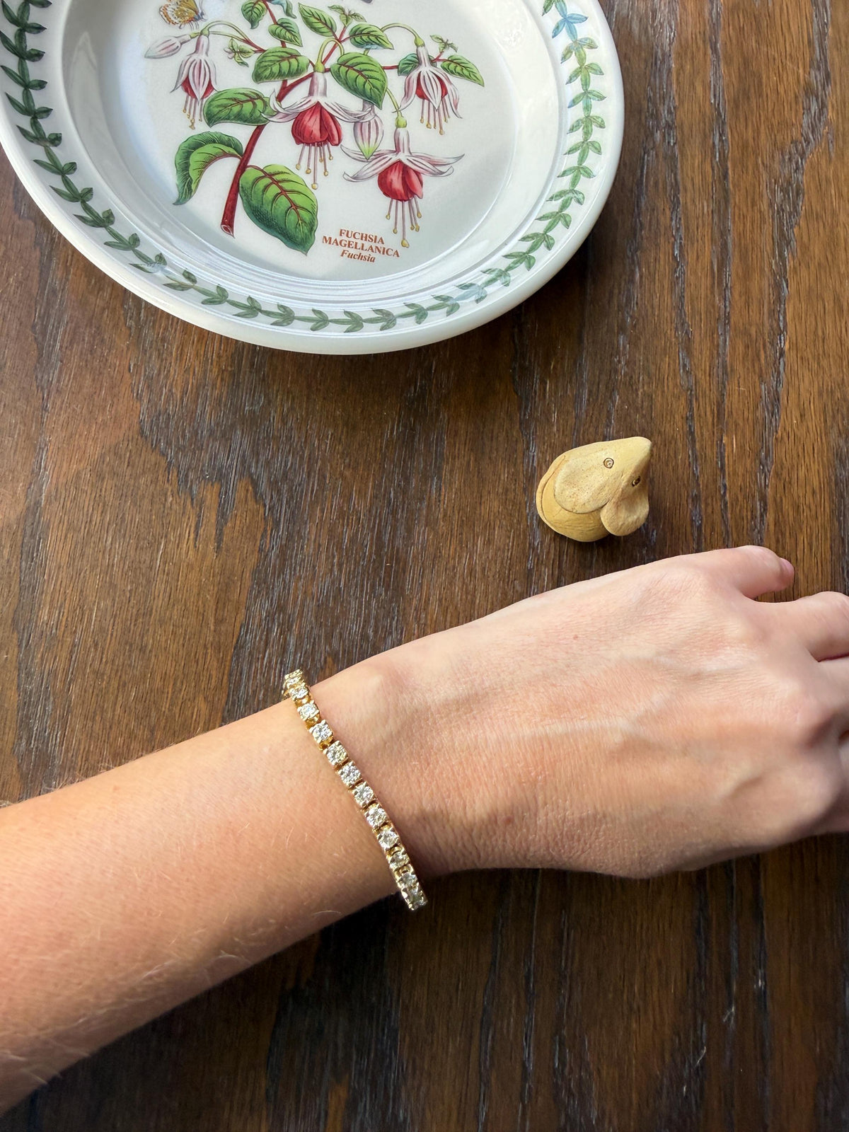 Vintage 7 CARATS Natural DIAMOND Tennis Bracelet Line Eternity 20.7g 14k Yellow Gold Solid 40 Older Brilliant Cut Stones Riviere 7Ctw