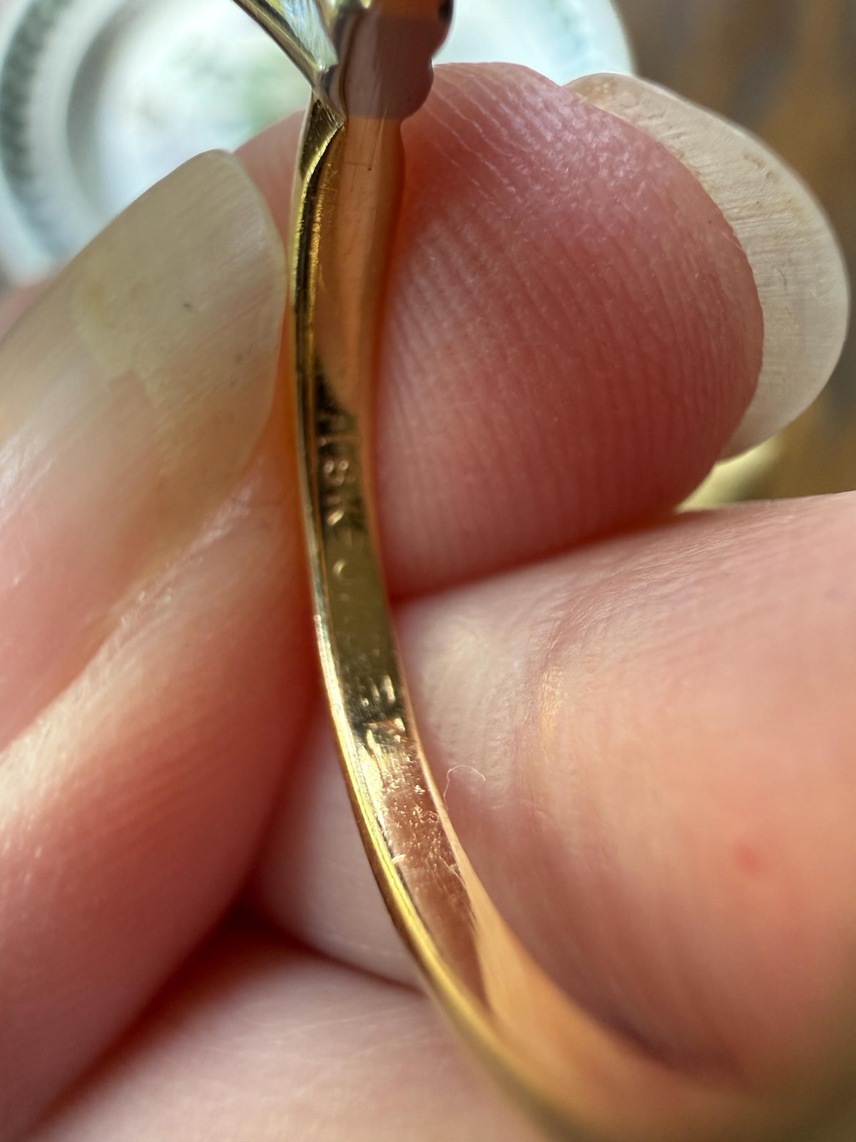 Older Vintage .85 Carat Natural Old European Cut DIAMOND Solitaire Engagement Ring Stacker 18k Yellow Gold Wedding Something Old Art Deco